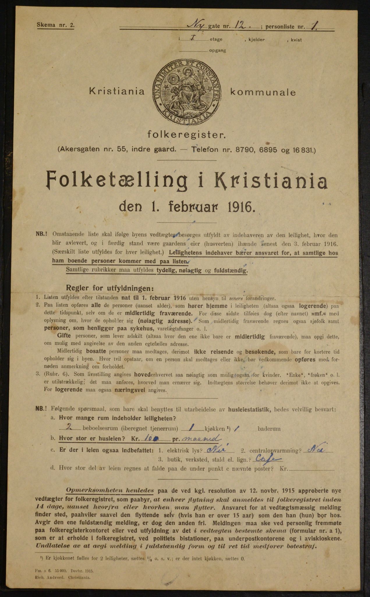 OBA, Municipal Census 1916 for Kristiania, 1916, p. 75770