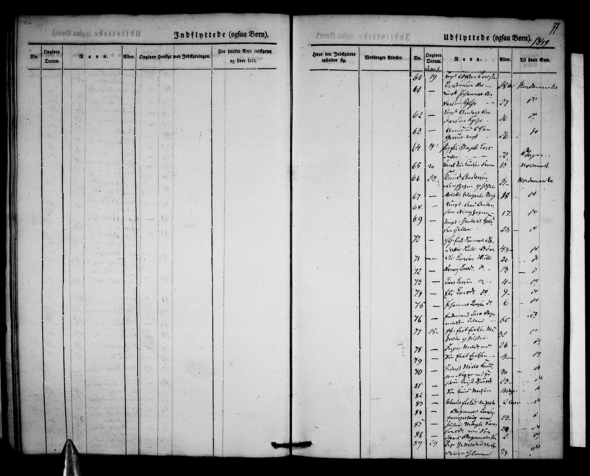 Voss sokneprestembete, AV/SAB-A-79001/H/Haa: Parish register (official) no. A 15, 1845-1855, p. 77