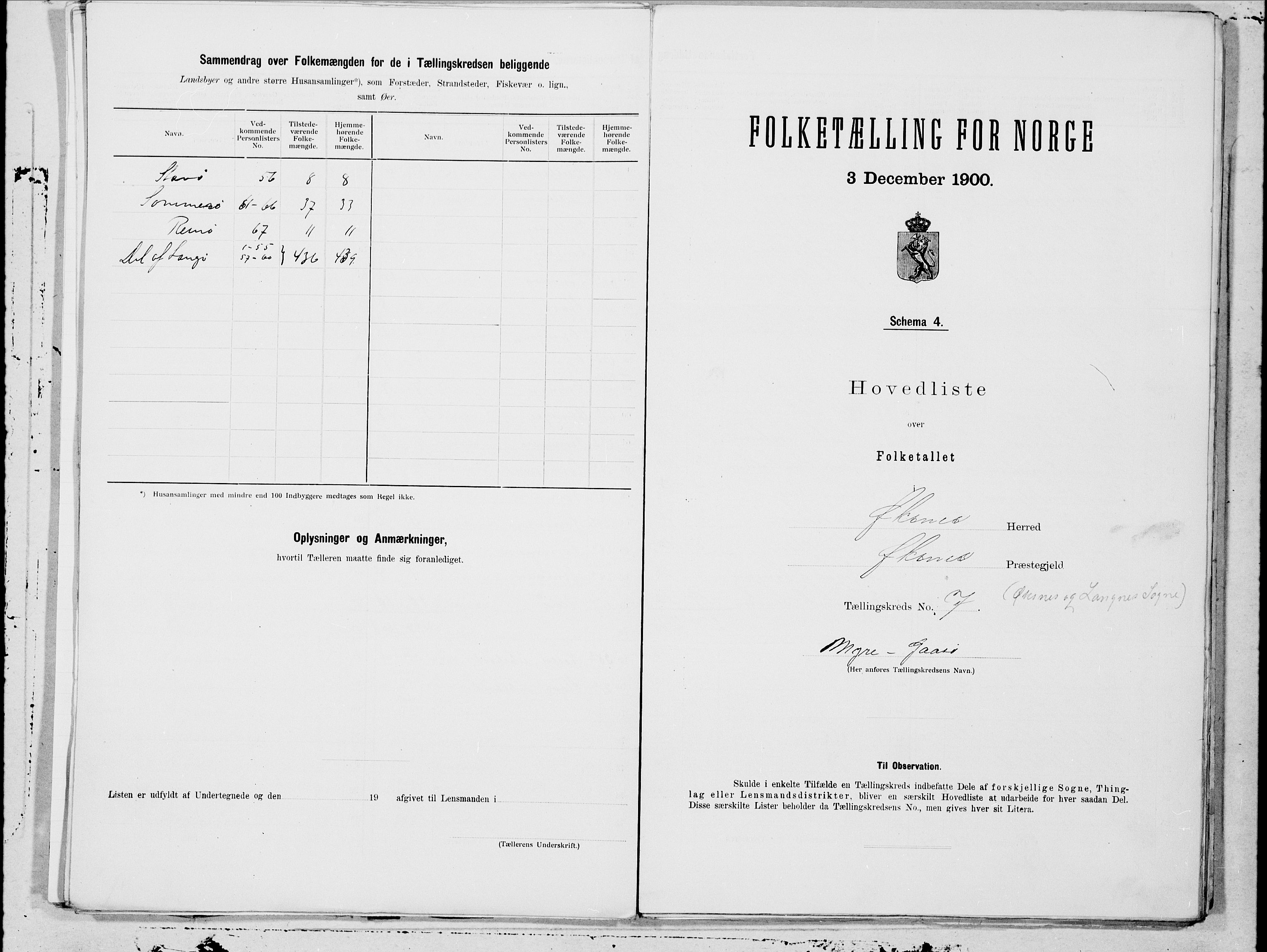 SAT, 1900 census for Øksnes, 1900, p. 15