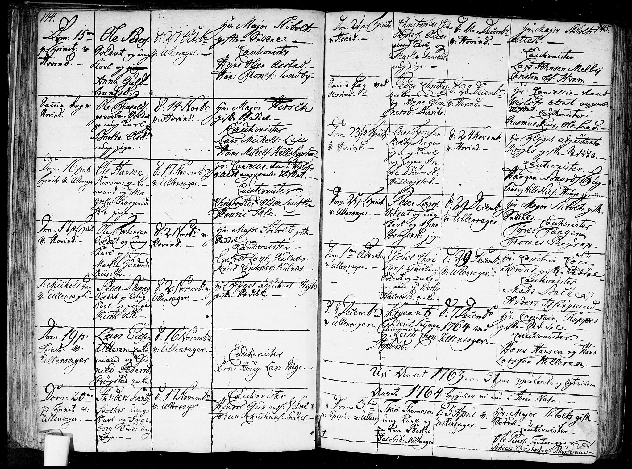 Ullensaker prestekontor Kirkebøker, SAO/A-10236a/F/Fa/L0010: Parish register (official) no. I 10, 1733-1776, p. 144-145