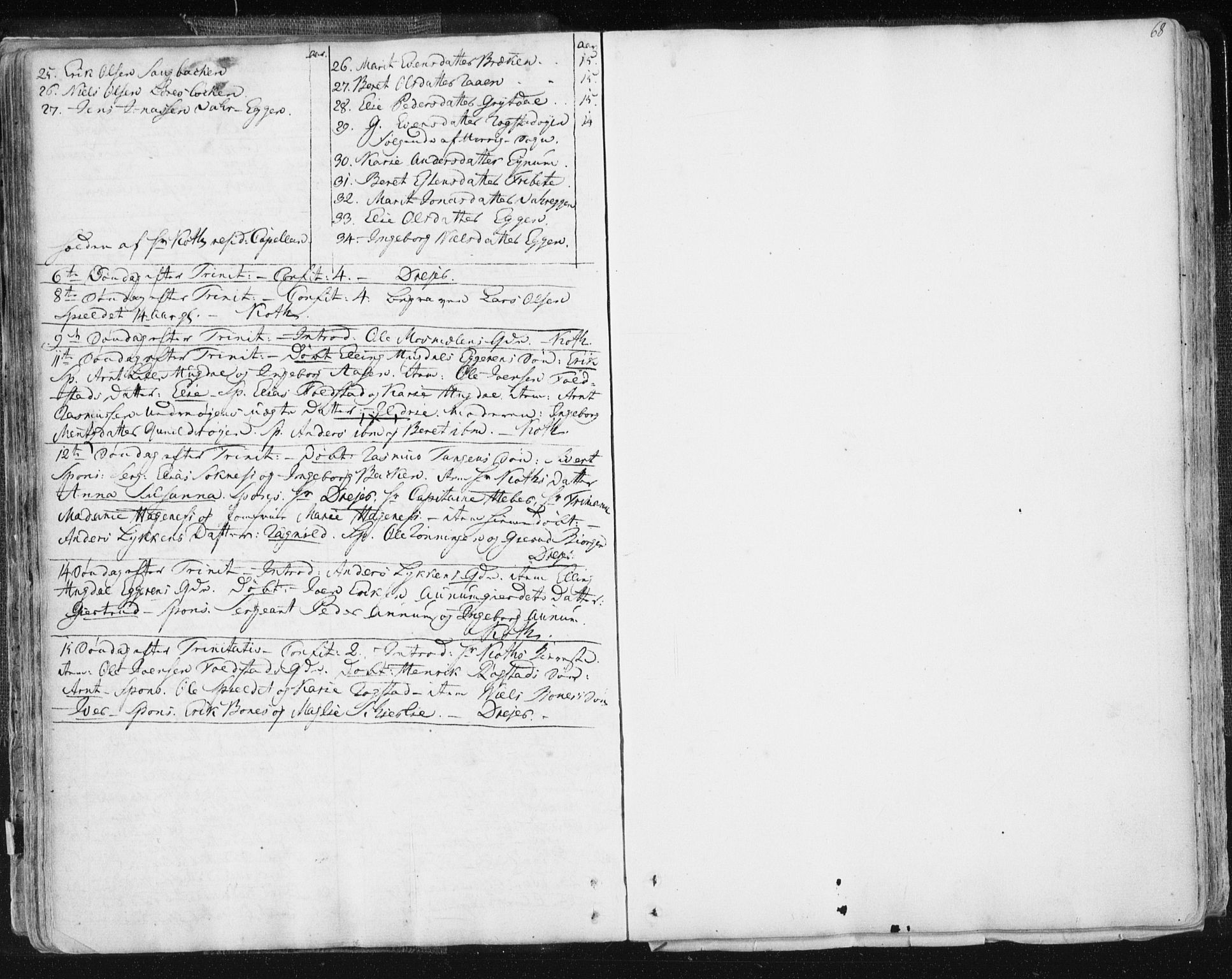 Ministerialprotokoller, klokkerbøker og fødselsregistre - Sør-Trøndelag, SAT/A-1456/687/L0991: Parish register (official) no. 687A02, 1747-1790, p. 68