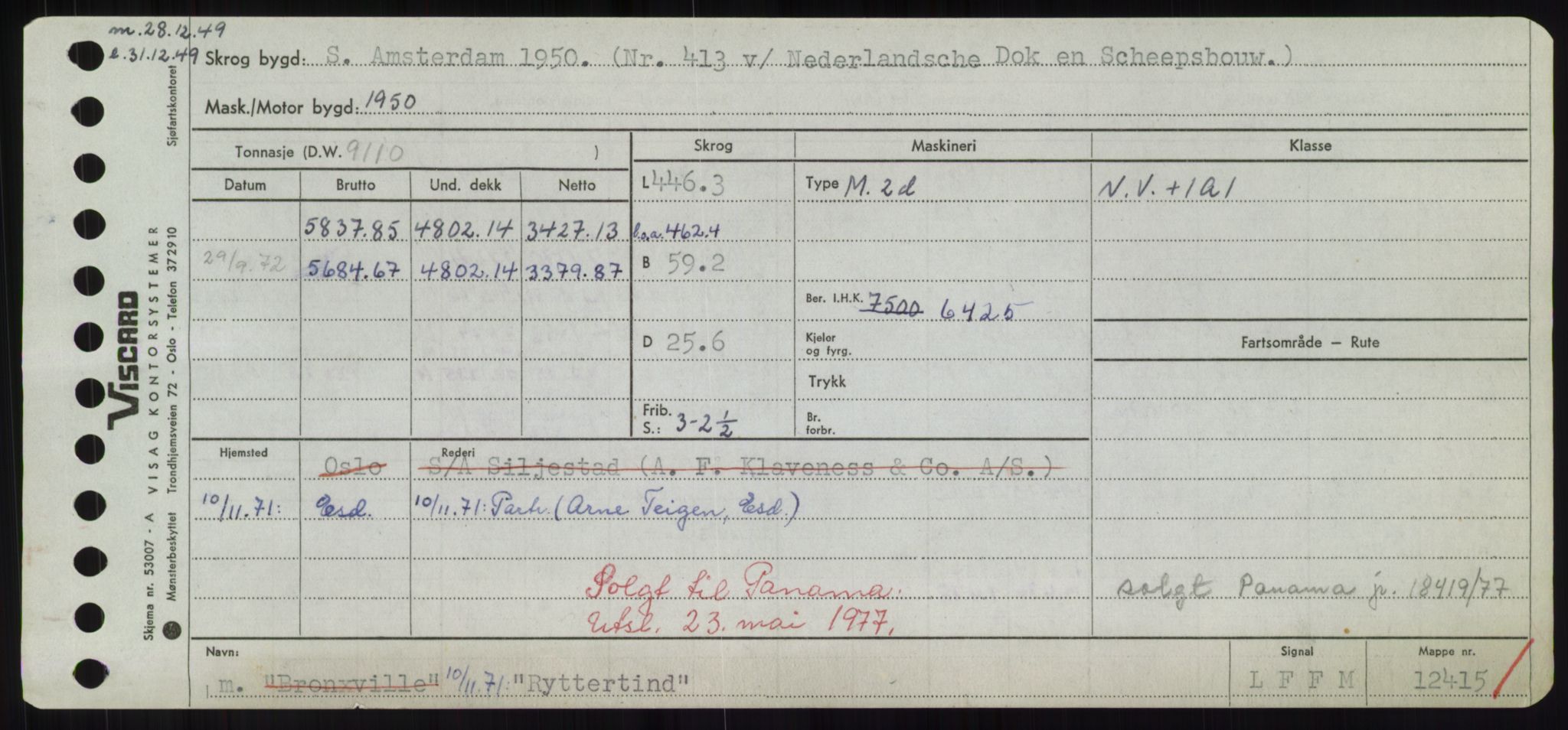 Sjøfartsdirektoratet med forløpere, Skipsmålingen, AV/RA-S-1627/H/Hd/L0031: Fartøy, Rju-Sam, p. 421