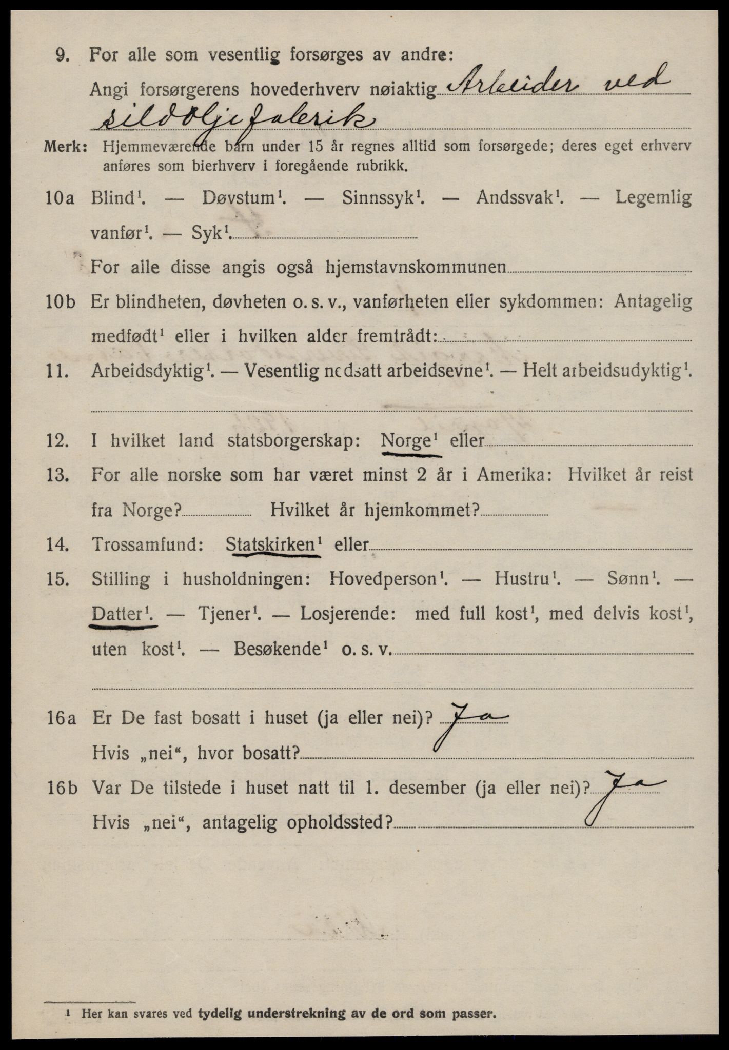 SAT, 1920 census for Ørsta, 1920, p. 5985