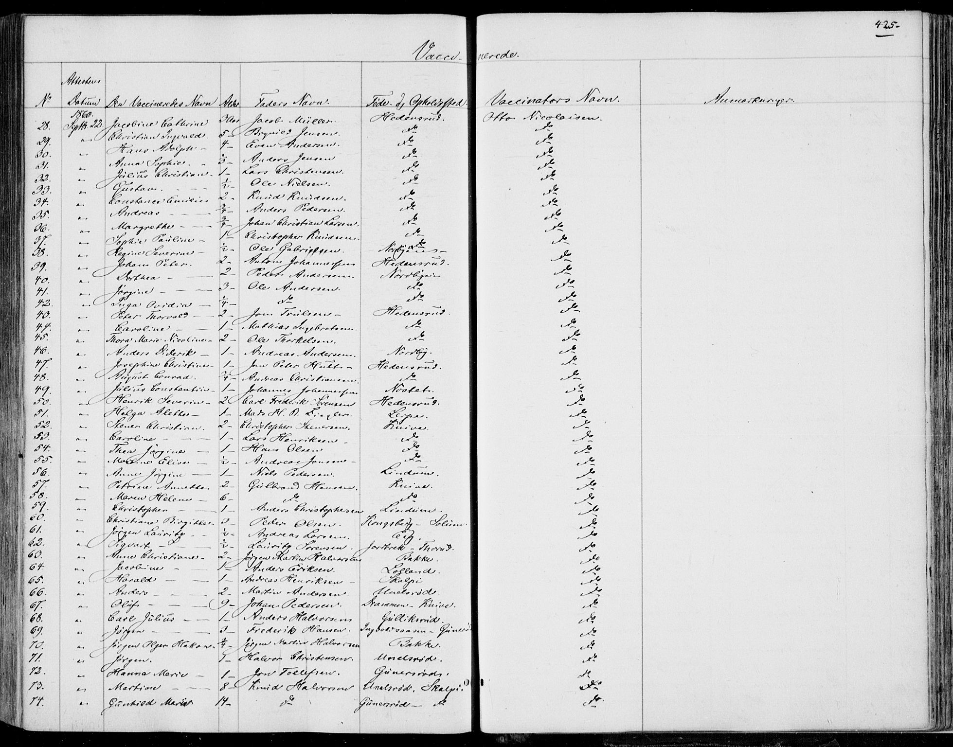 Skoger kirkebøker, SAKO/A-59/F/Fa/L0003: Parish register (official) no. I 3, 1842-1861, p. 425