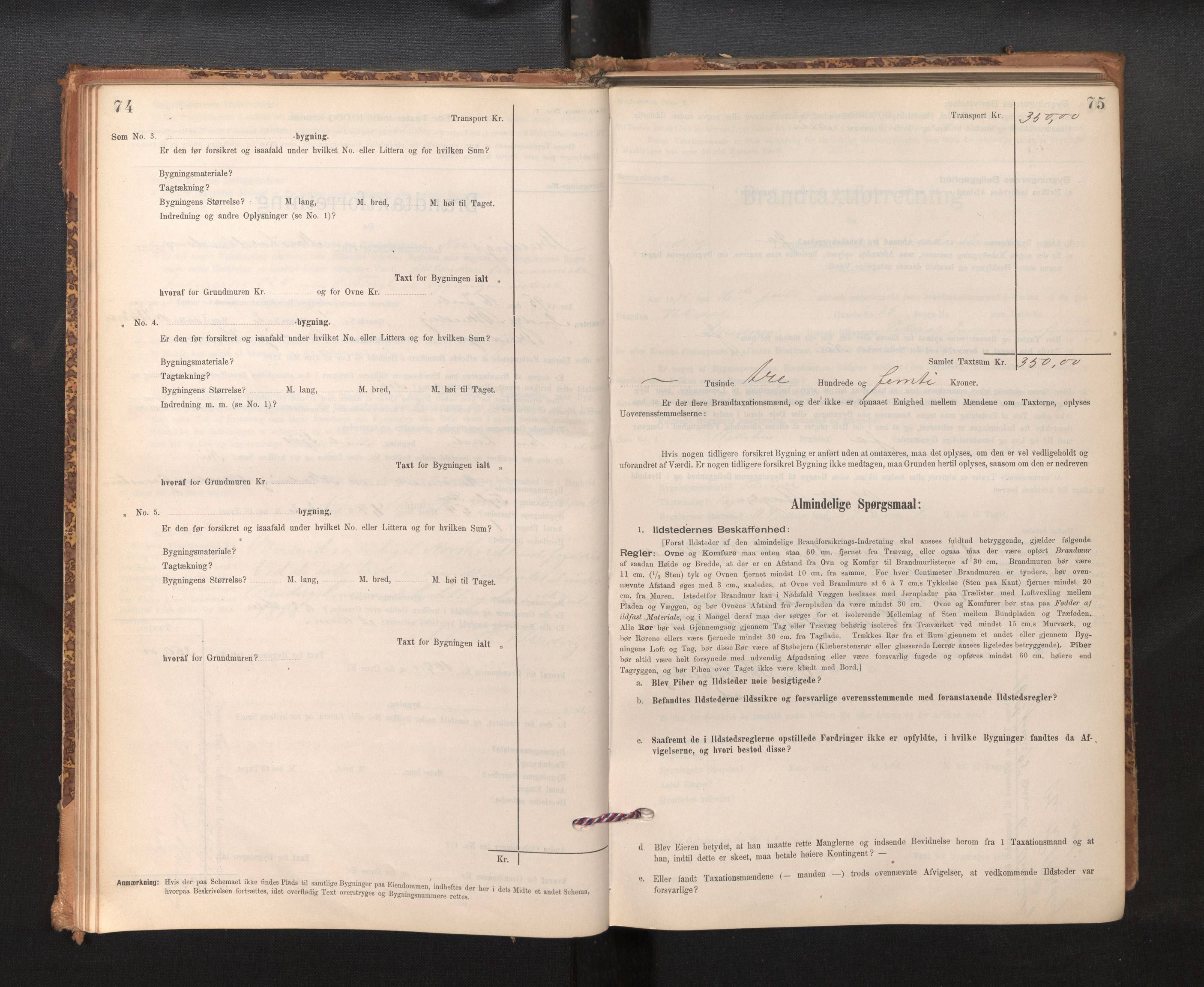 Lensmannen i Bruvik, SAB/A-31301/0012/L0006: Branntakstprotokoll, skjematakst, 1894-1906, p. 74-75