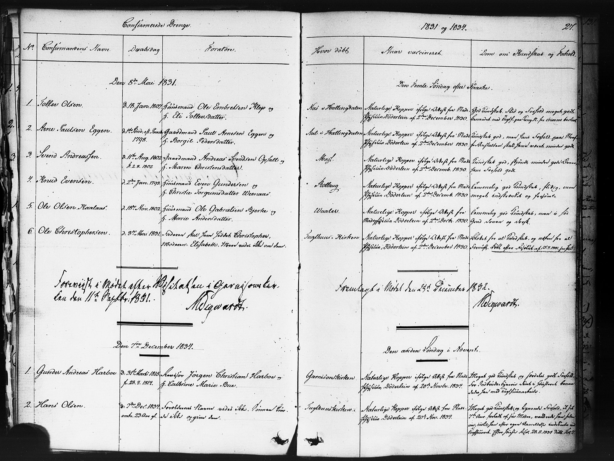 Kristiania tukthusprest Kirkebøker, AV/SAO-A-10881/F/Fa/L0003: Parish register (official) no. 3, 1831-1865, p. 27