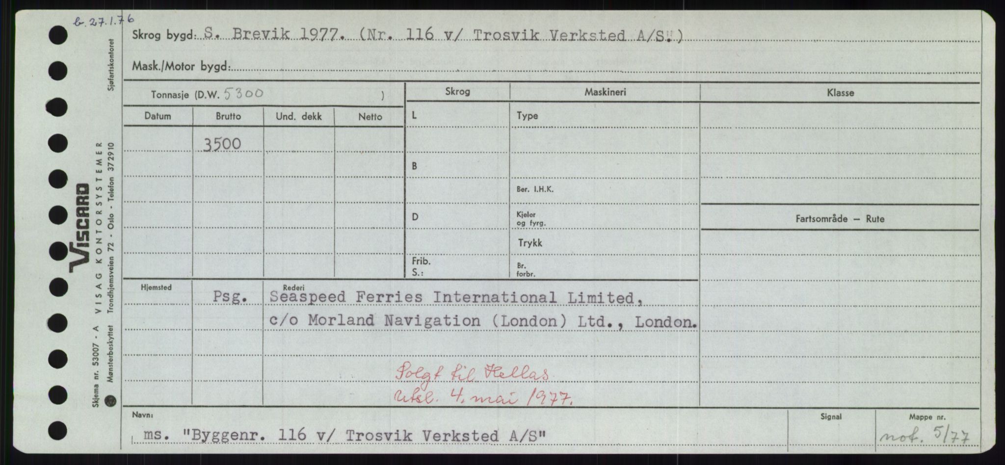 Sjøfartsdirektoratet med forløpere, Skipsmålingen, RA/S-1627/H/Hd/L0006: Fartøy, Byg-Båt, p. 689