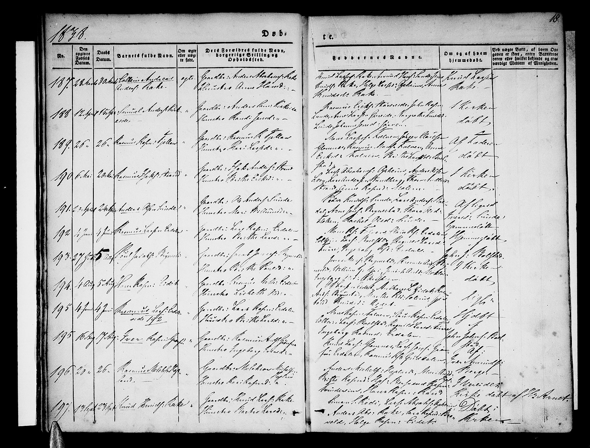 Stryn Sokneprestembete, SAB/A-82501: Parish register (official) no. A 1, 1832-1845, p. 18