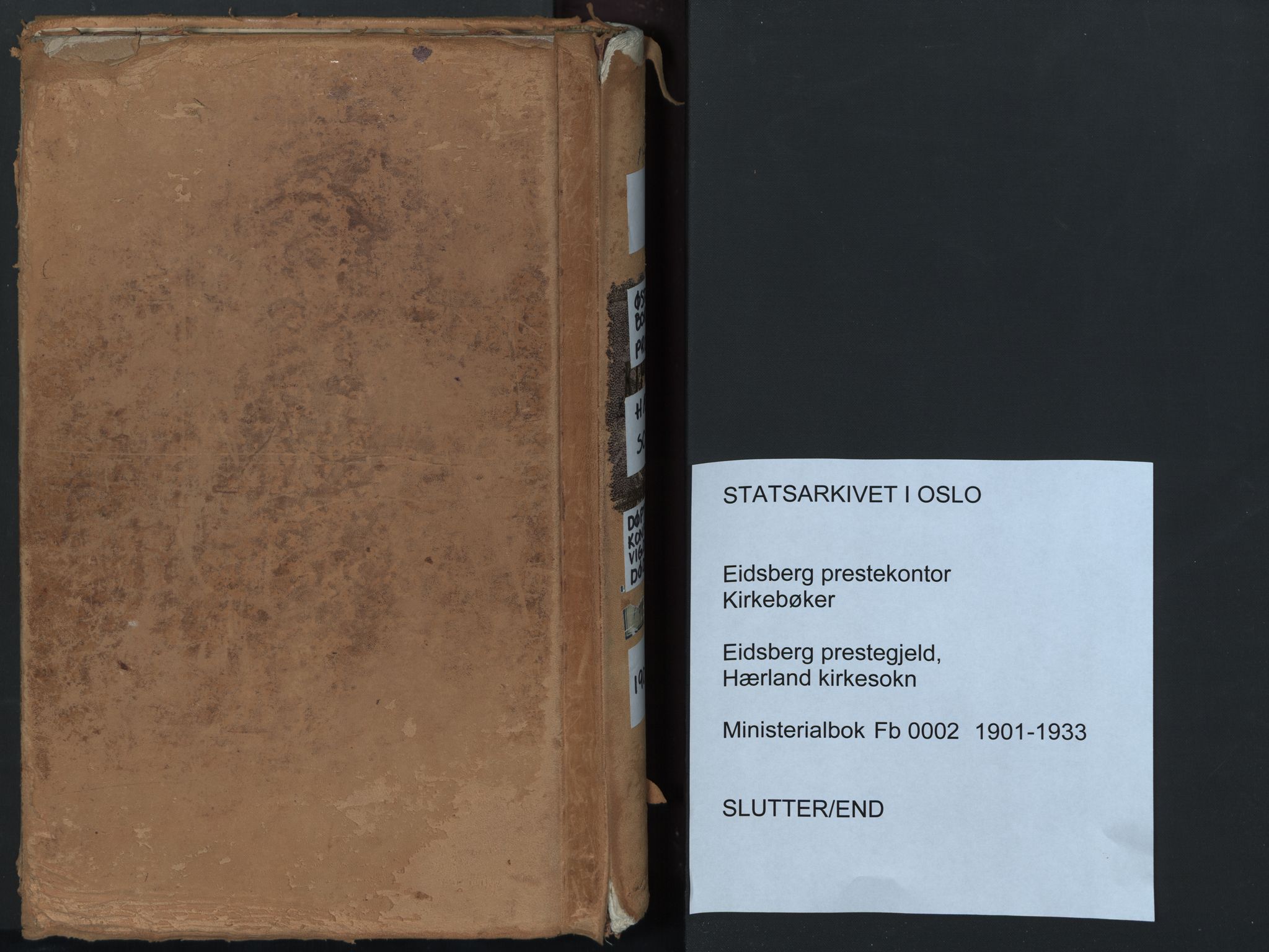 Eidsberg prestekontor Kirkebøker, AV/SAO-A-10905/F/Fb/L0002: Parish register (official) no. II 2, 1901-1933