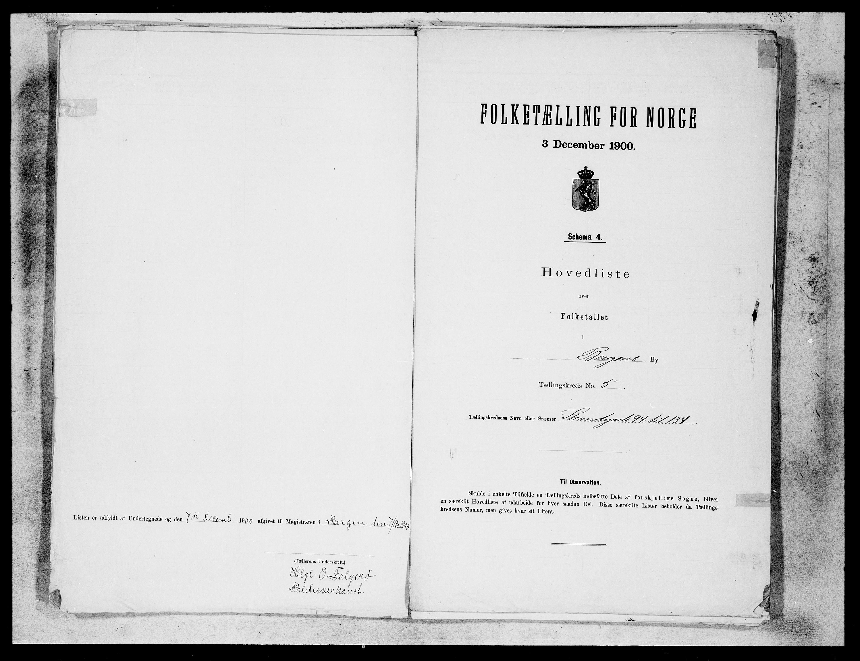 SAB, 1900 census for Bergen, 1900, p. 9