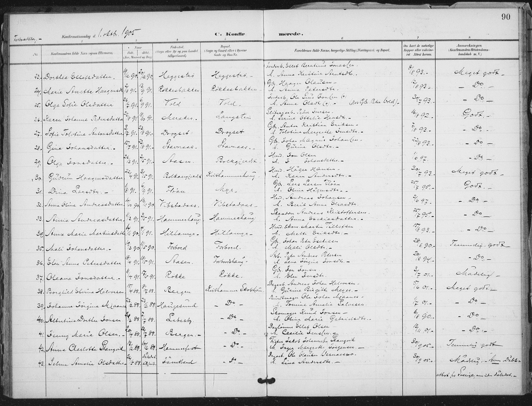 Ministerialprotokoller, klokkerbøker og fødselsregistre - Nord-Trøndelag, AV/SAT-A-1458/712/L0101: Parish register (official) no. 712A02, 1901-1916, p. 90