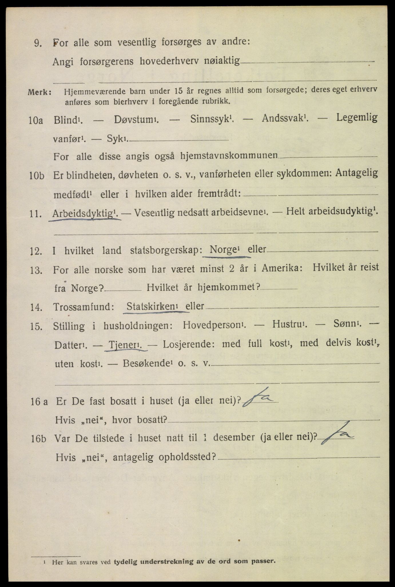 SAH, 1920 census for Lesja, 1920, p. 1629