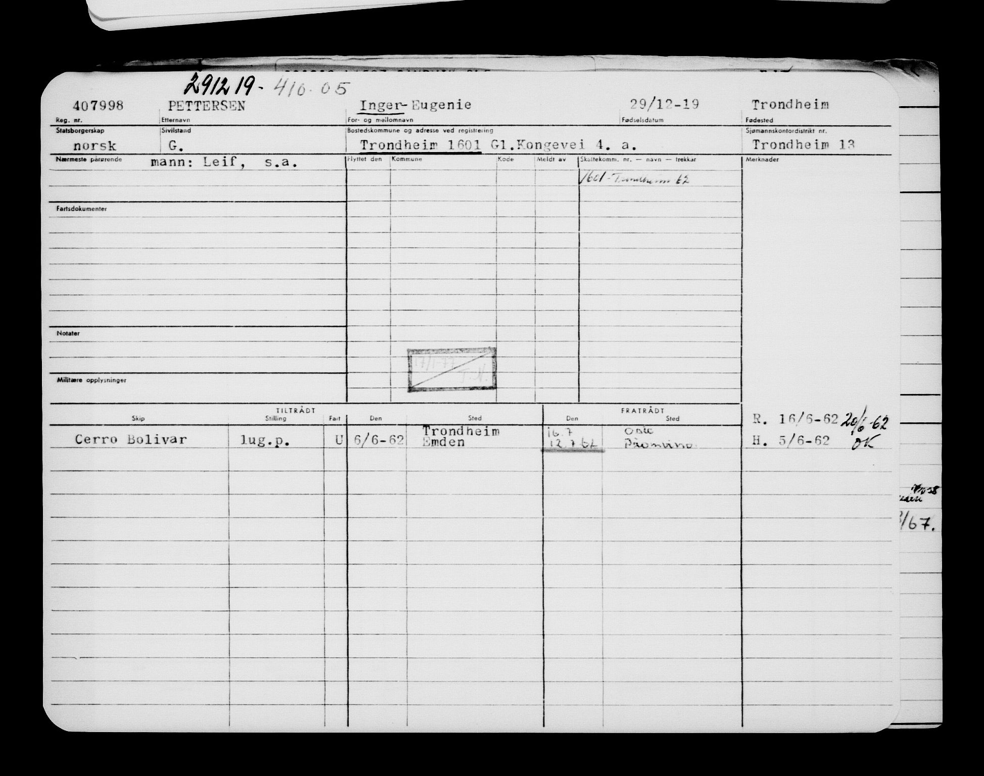 Direktoratet for sjømenn, AV/RA-S-3545/G/Gb/L0175: Hovedkort, 1919-1920, p. 275