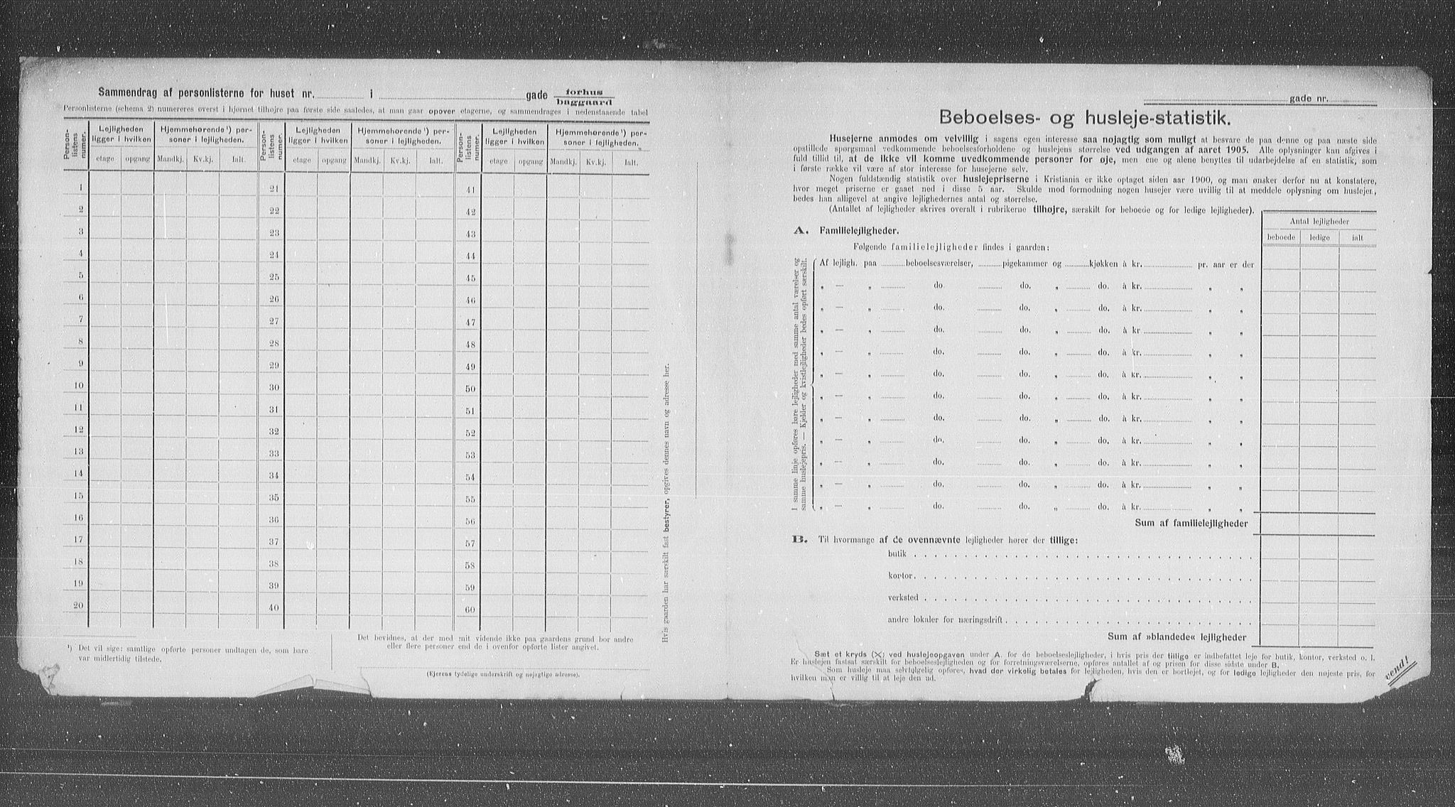 OBA, Municipal Census 1905 for Kristiania, 1905, p. 58326
