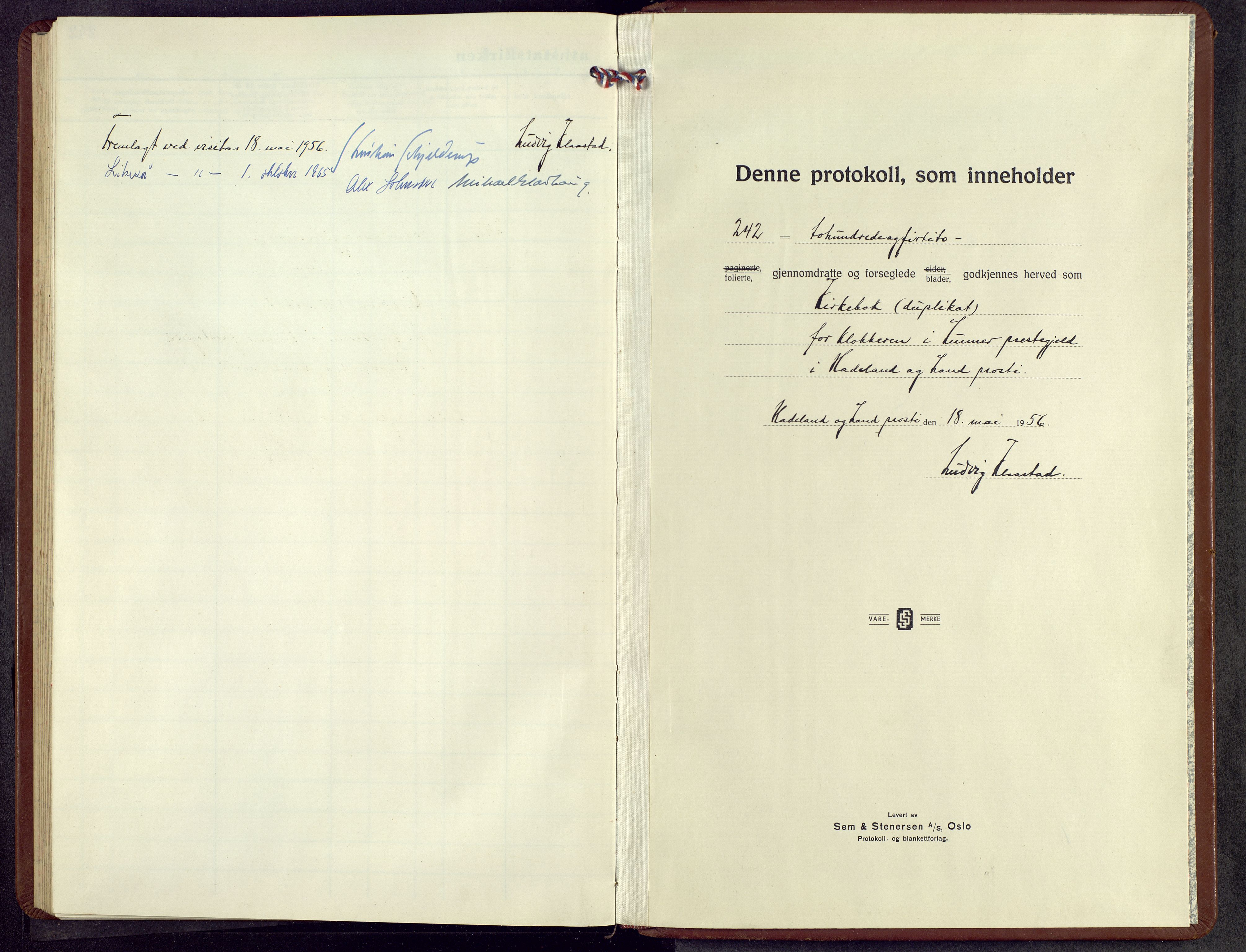 Lunner prestekontor, SAH/PREST-118/H/Ha/Hab/L0005: Parish register (copy) no. 5, 1953-1967