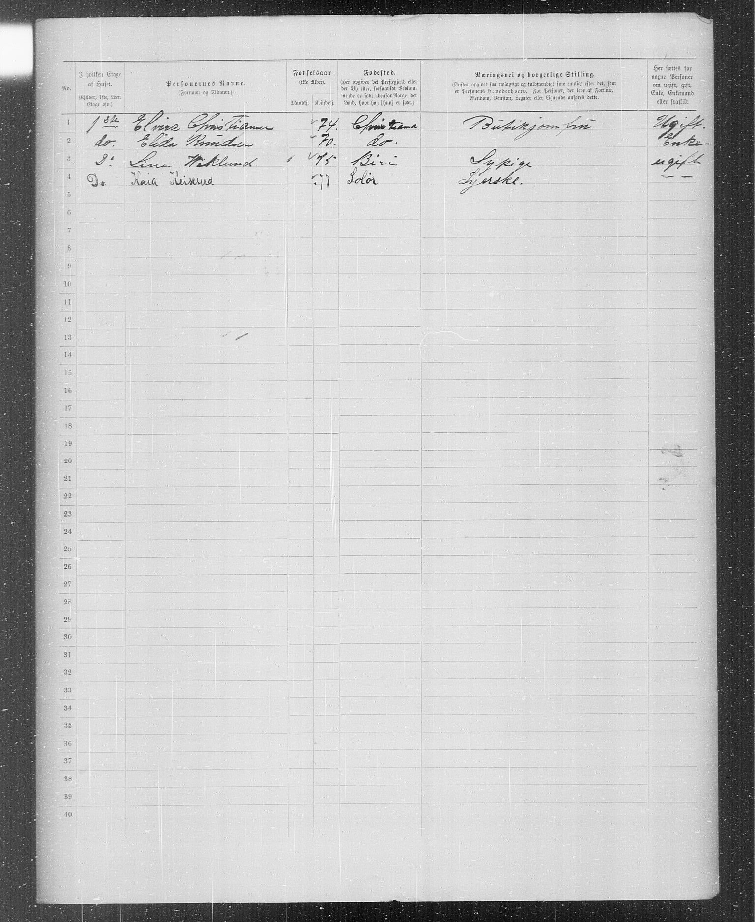 OBA, Municipal Census 1899 for Kristiania, 1899, p. 270