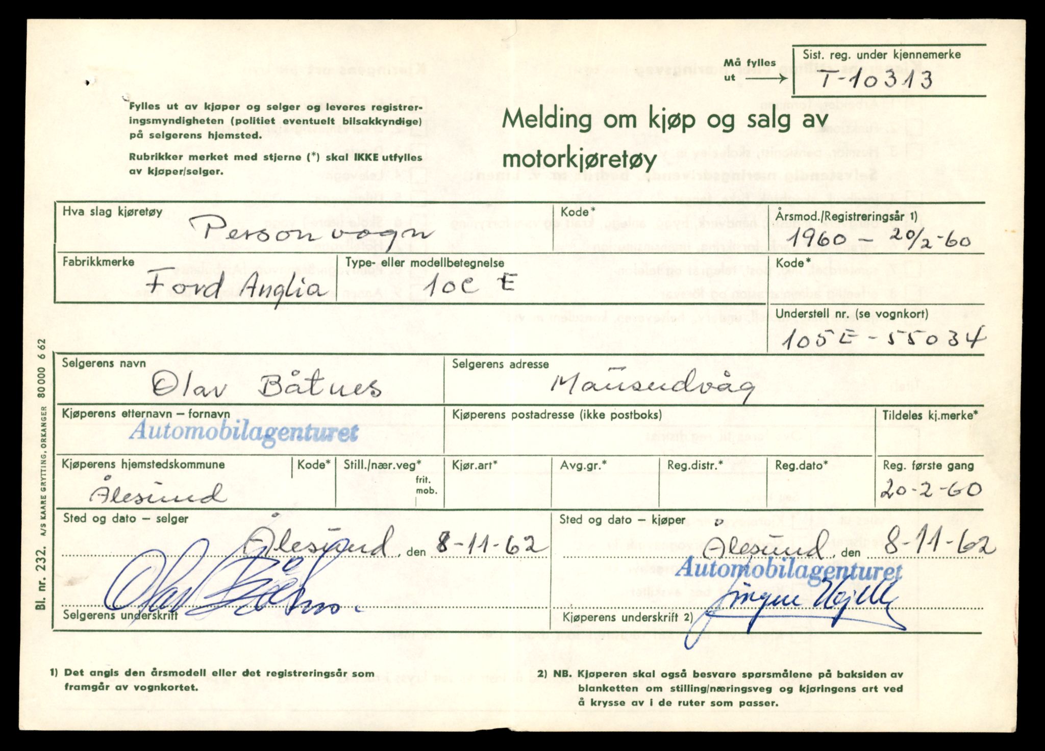 Møre og Romsdal vegkontor - Ålesund trafikkstasjon, AV/SAT-A-4099/F/Fe/L0019: Registreringskort for kjøretøy T 10228 - T 10350, 1927-1998, p. 2173