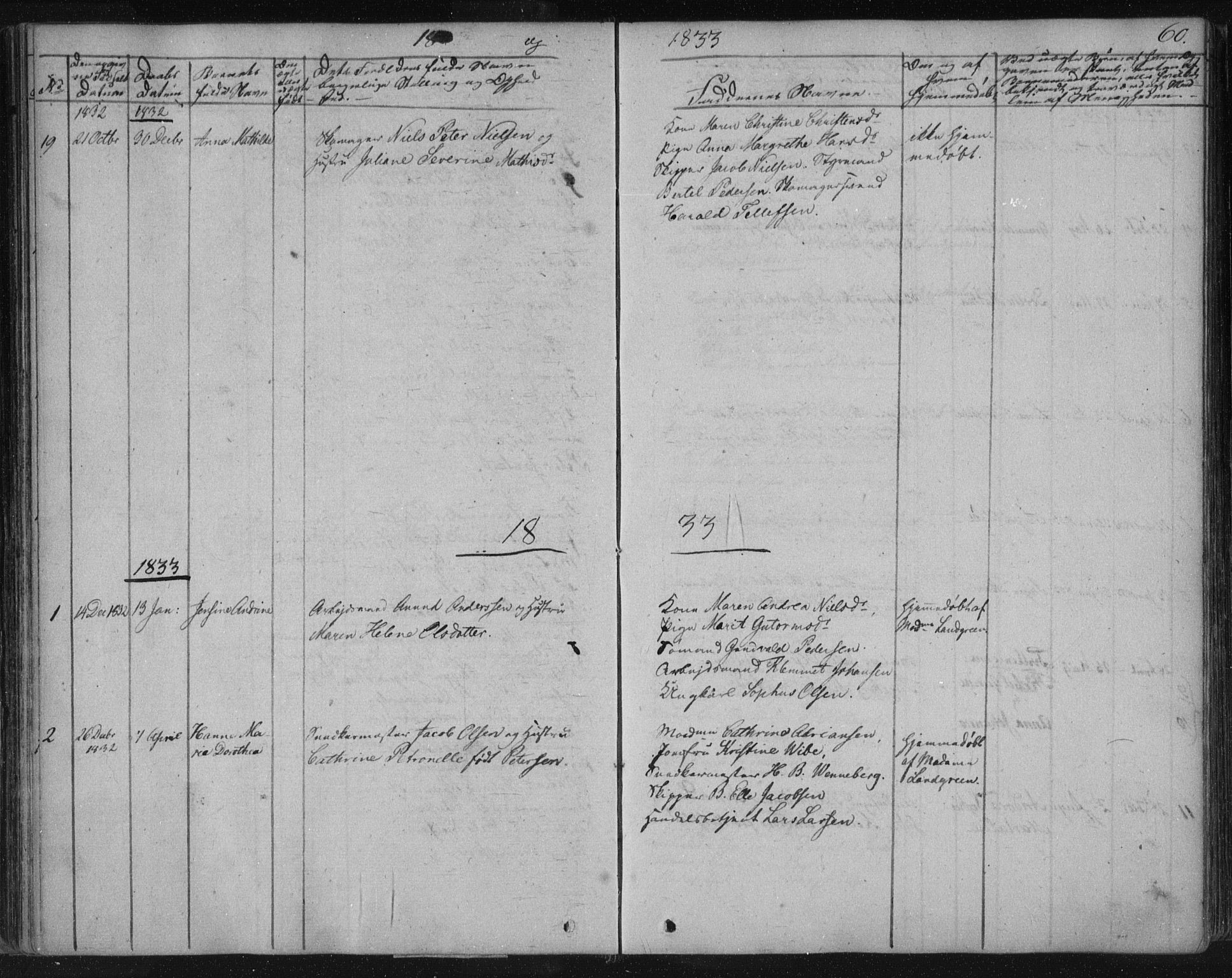 Kragerø kirkebøker, AV/SAKO-A-278/F/Fa/L0005: Parish register (official) no. 5, 1832-1847, p. 60