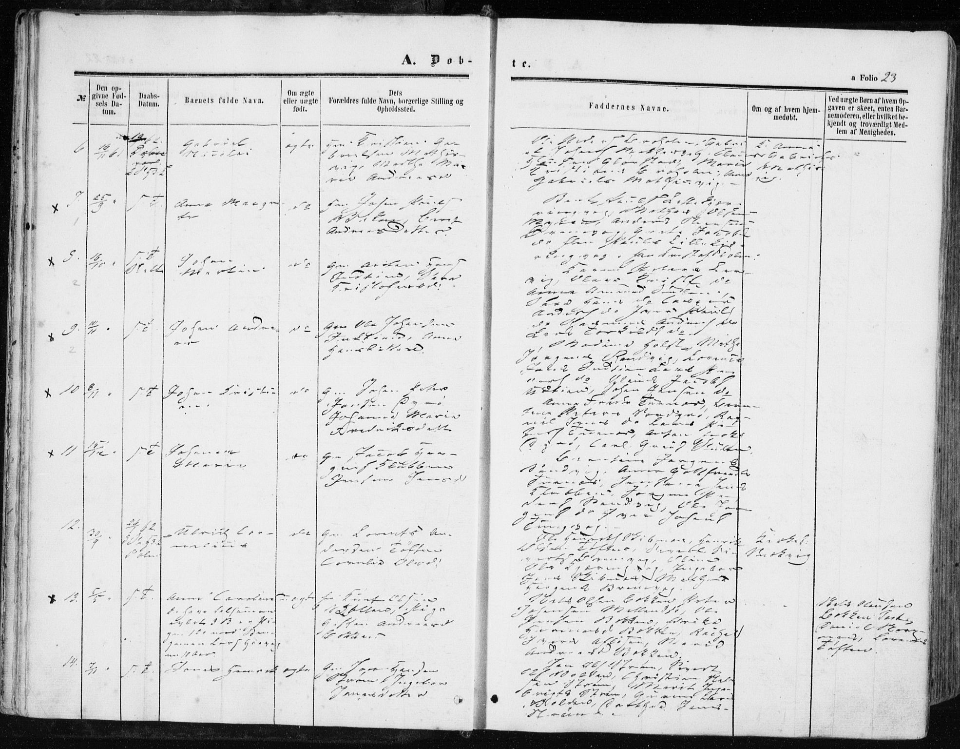 Ministerialprotokoller, klokkerbøker og fødselsregistre - Sør-Trøndelag, SAT/A-1456/634/L0531: Parish register (official) no. 634A07, 1861-1870, p. 23