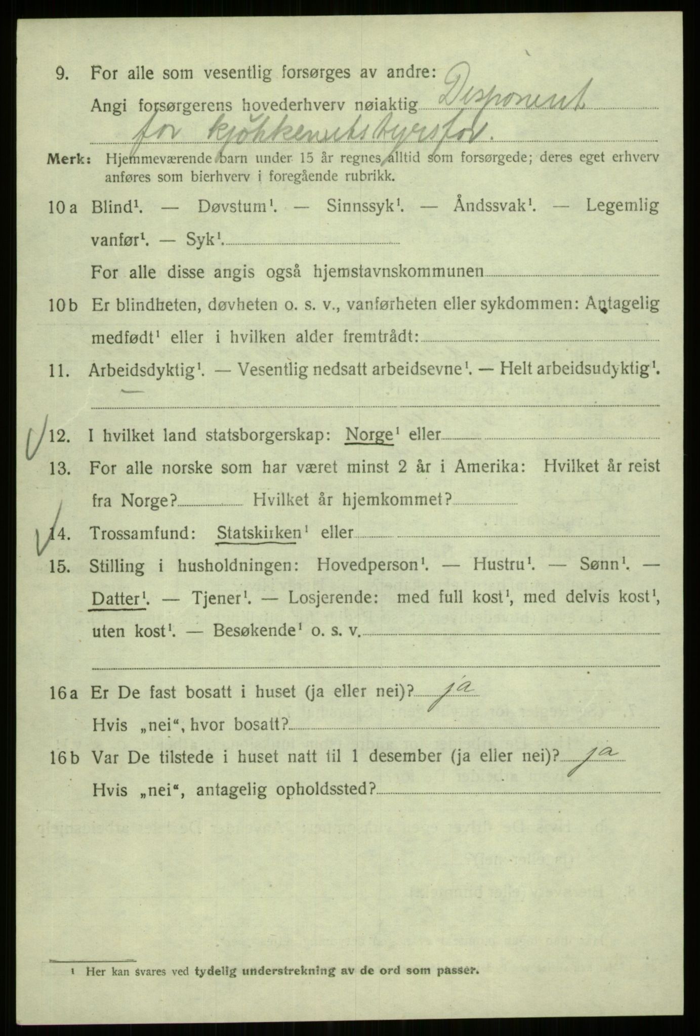 SAB, 1920 census for Bergen, 1920, p. 229659