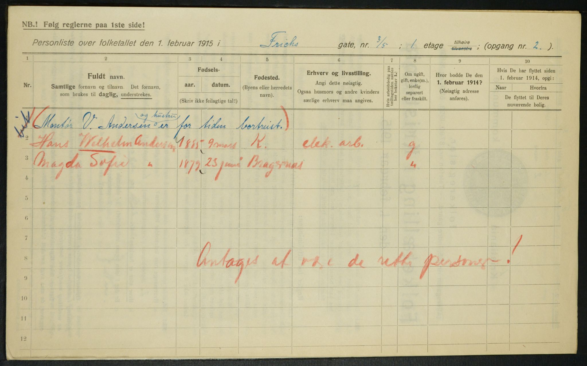 OBA, Municipal Census 1915 for Kristiania, 1915, p. 26408