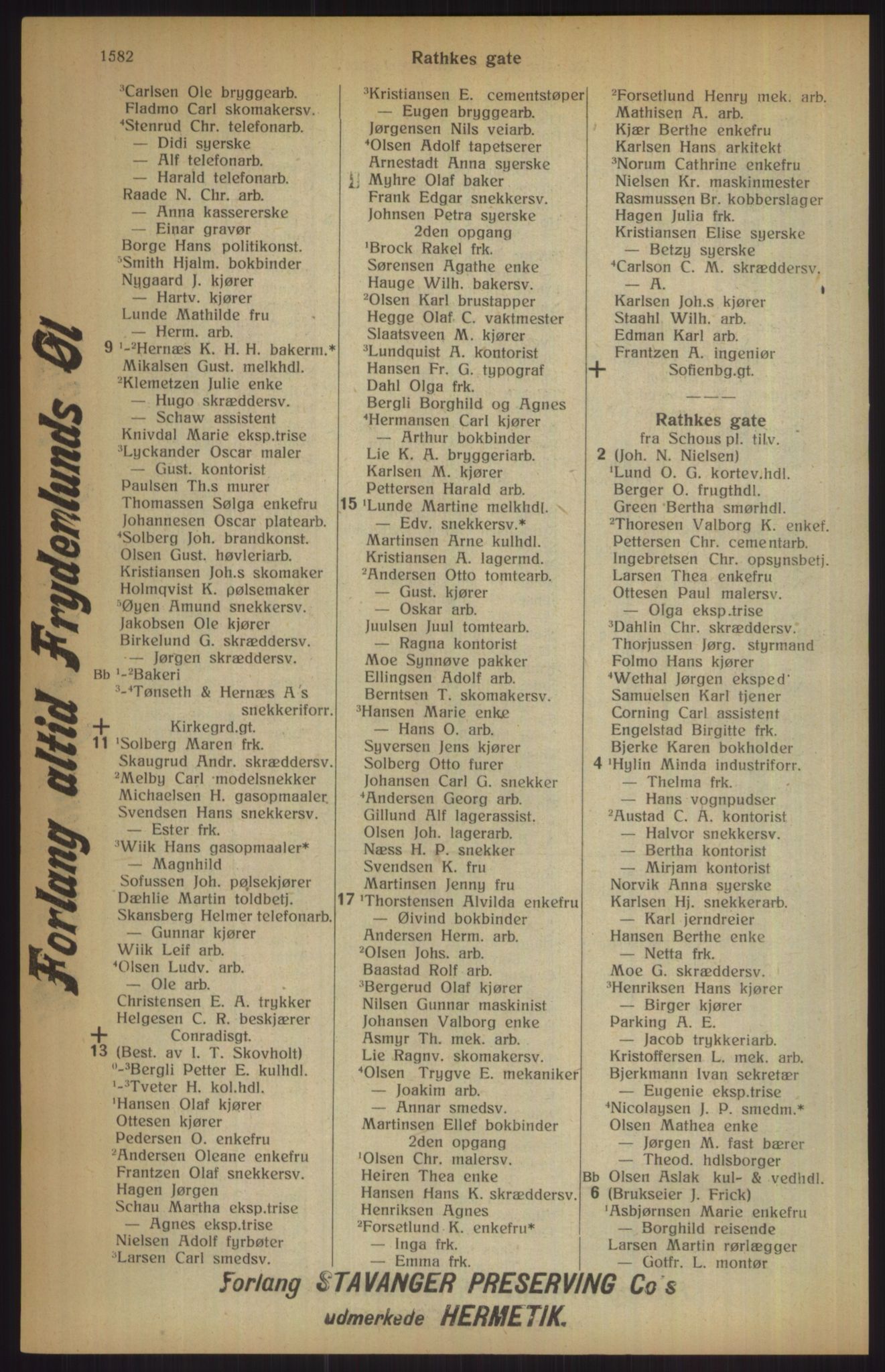 Kristiania/Oslo adressebok, PUBL/-, 1915, p. 1582