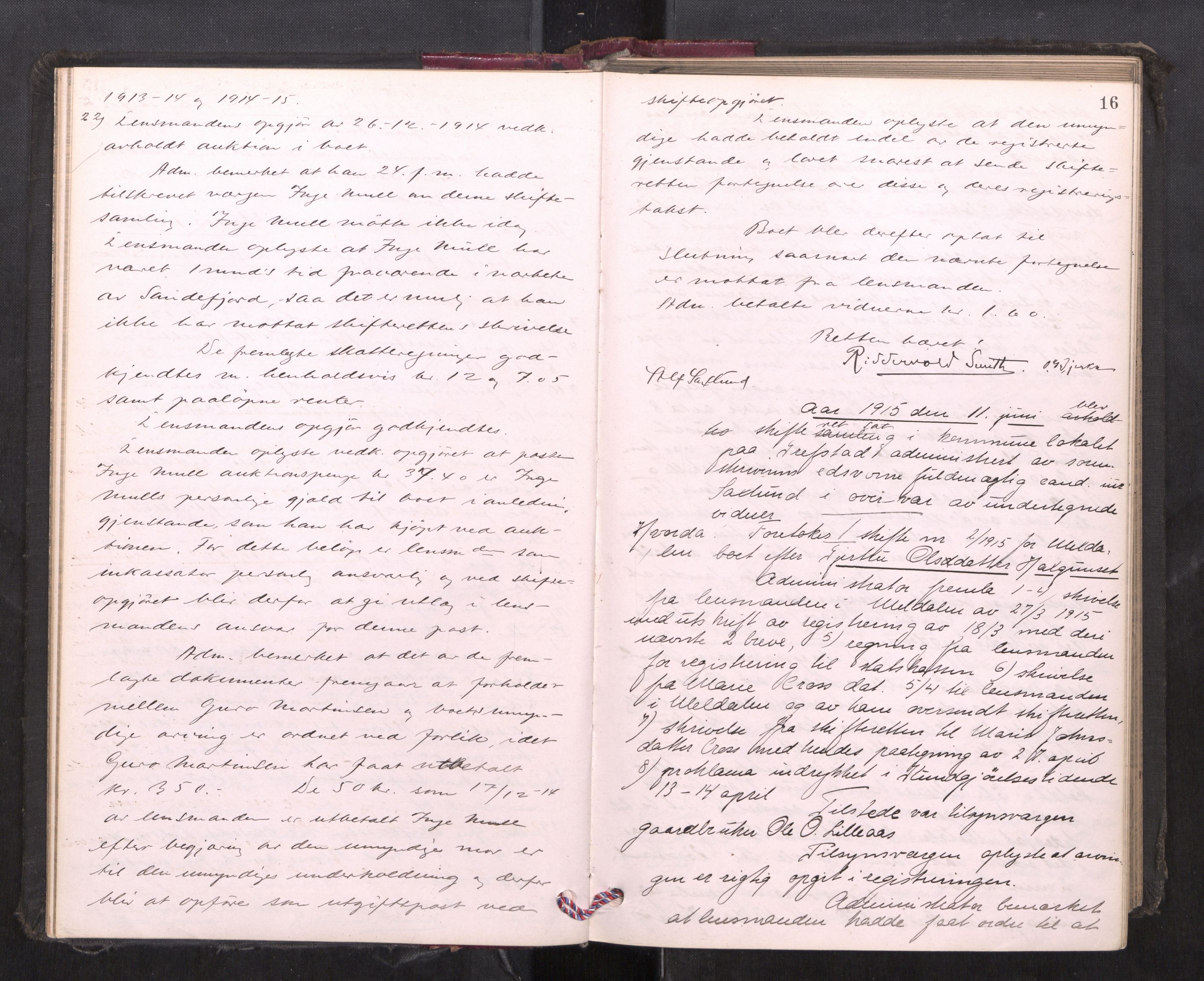 Orkdal sorenskriveri, AV/SAT-A-4169/1/3/3B/L0013: Skiftebehandlingsprotokoll, 1914-1925, p. 15b-16a