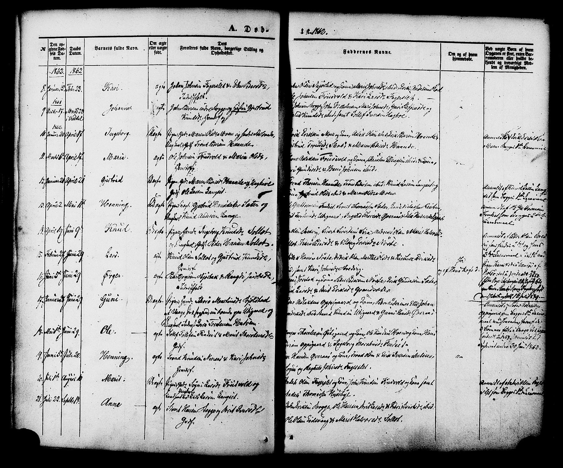 Ministerialprotokoller, klokkerbøker og fødselsregistre - Møre og Romsdal, AV/SAT-A-1454/552/L0637: Parish register (official) no. 552A01, 1845-1879, p. 42