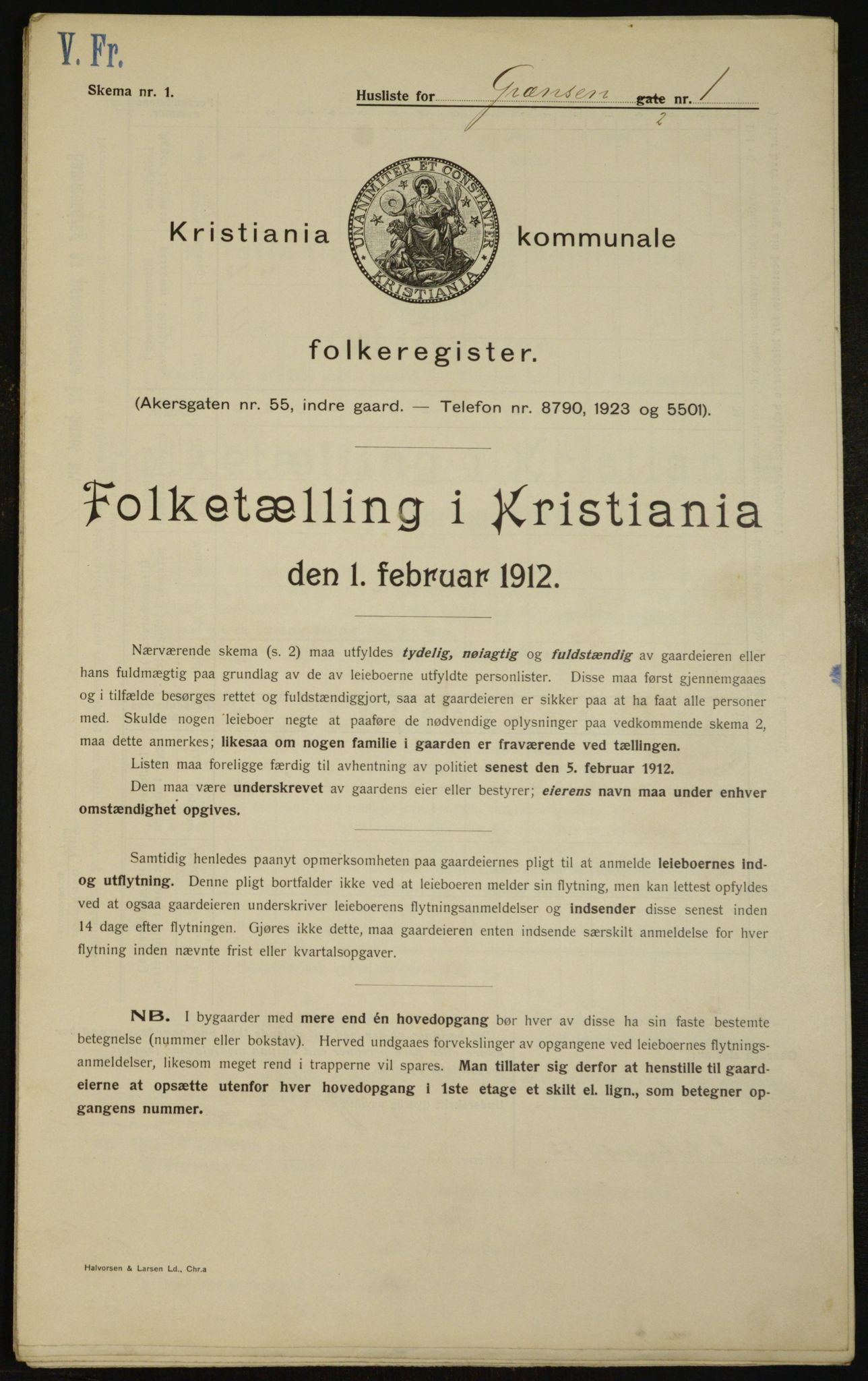 OBA, Municipal Census 1912 for Kristiania, 1912, p. 29506
