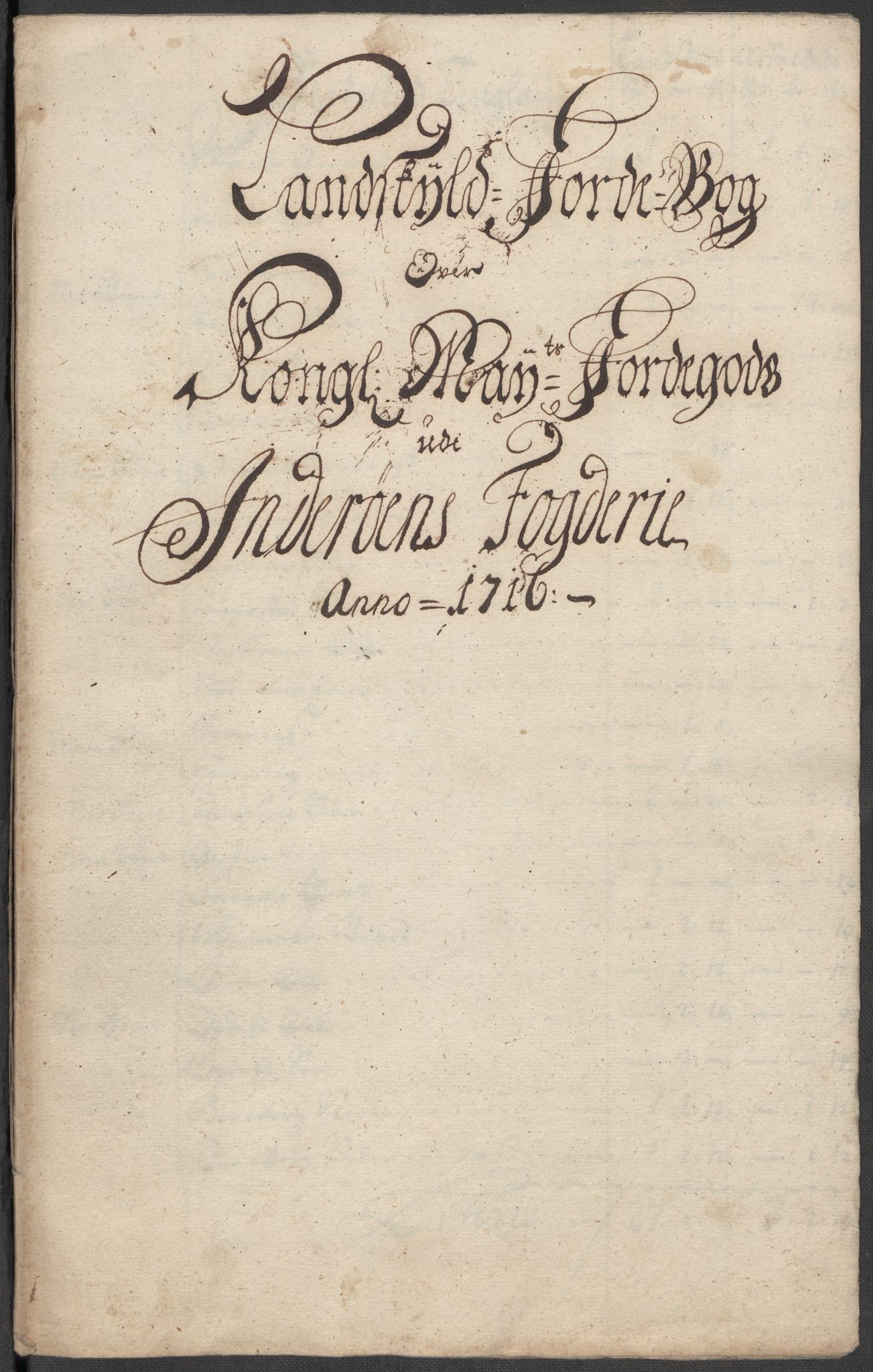 Rentekammeret inntil 1814, Reviderte regnskaper, Fogderegnskap, RA/EA-4092/R63/L4324: Fogderegnskap Inderøy, 1716, p. 165