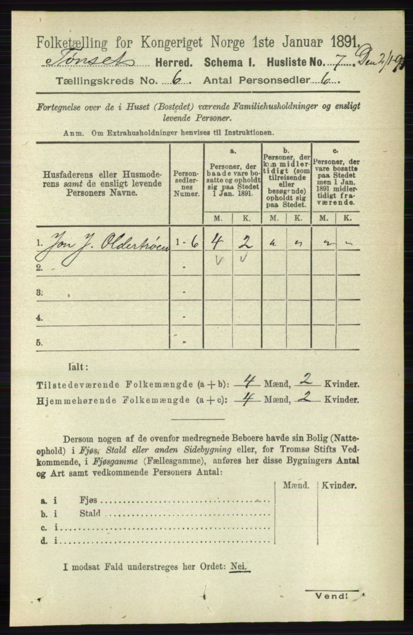 RA, 1891 census for 0437 Tynset, 1891, p. 1439