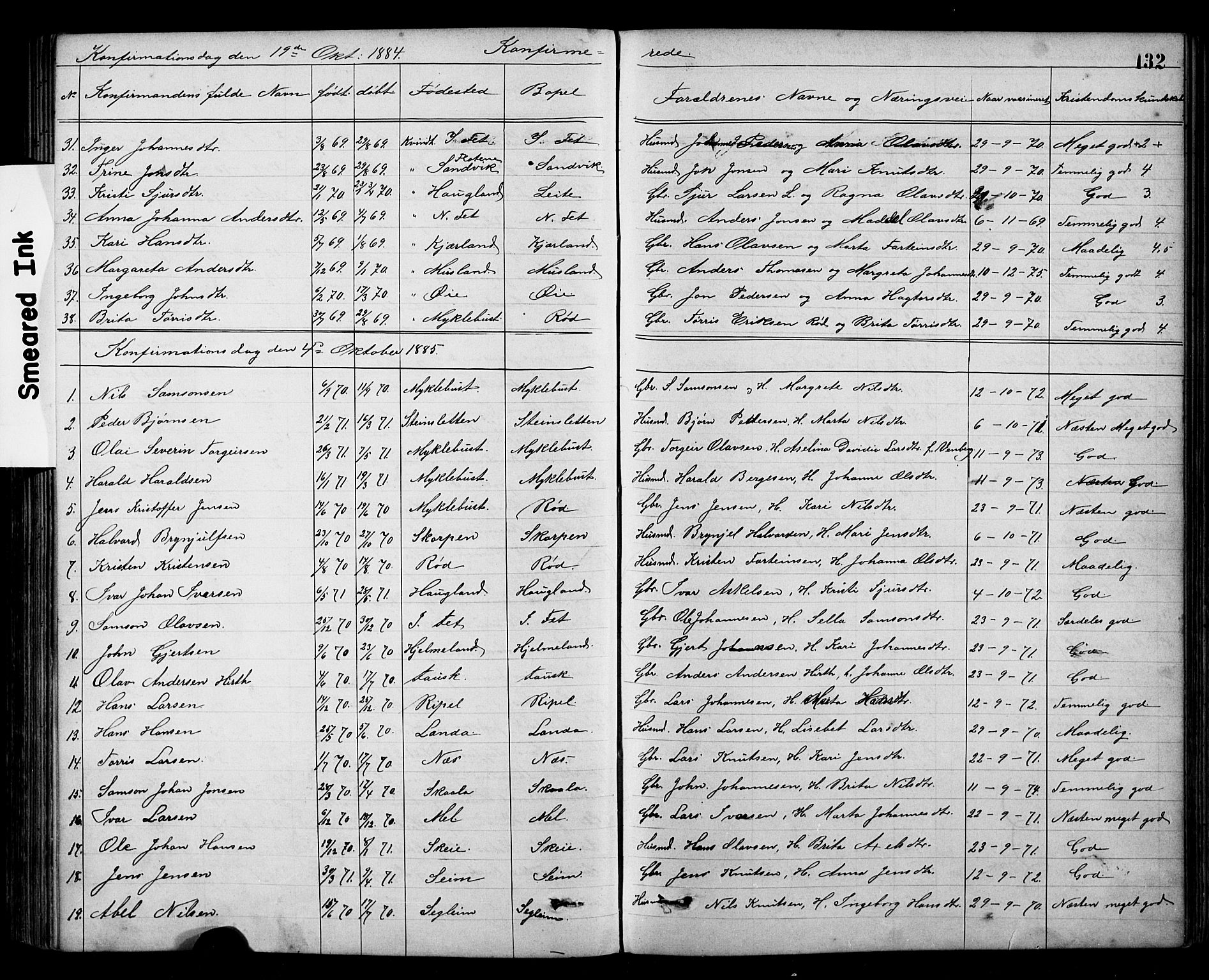 Kvinnherad sokneprestembete, SAB/A-76401/H/Hab: Parish register (copy) no. A 2, 1873-1900, p. 132