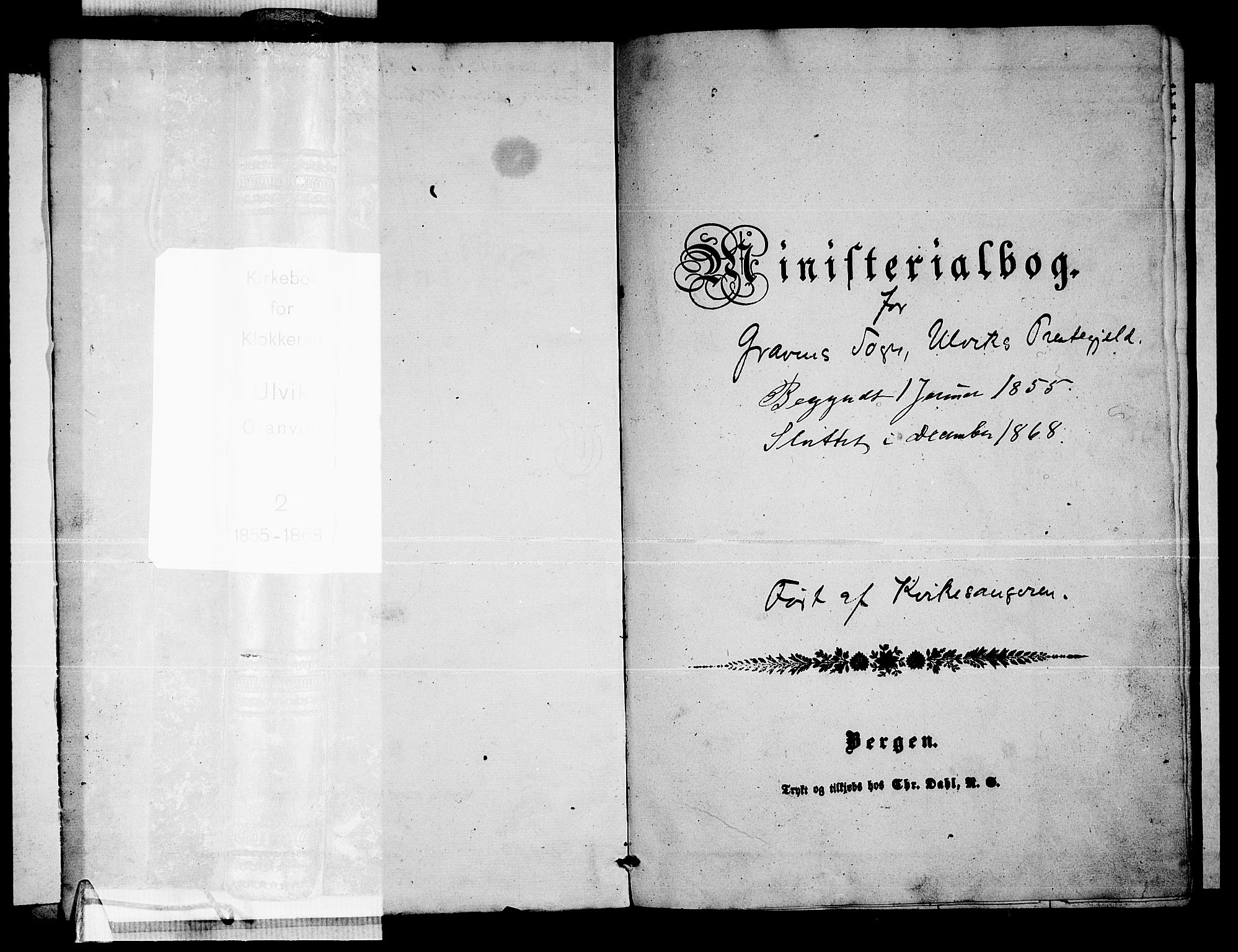 Ulvik sokneprestembete, AV/SAB-A-78801/H/Hab: Parish register (copy) no. B 1, 1855-1868