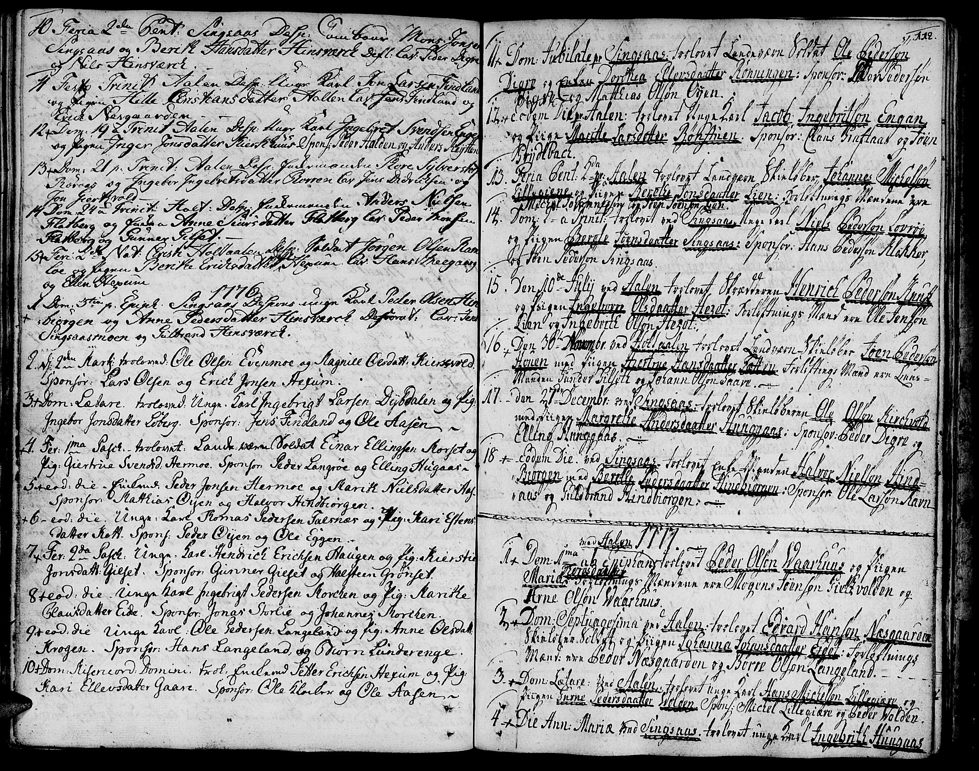 Ministerialprotokoller, klokkerbøker og fødselsregistre - Sør-Trøndelag, SAT/A-1456/685/L0952: Parish register (official) no. 685A01, 1745-1804, p. 112