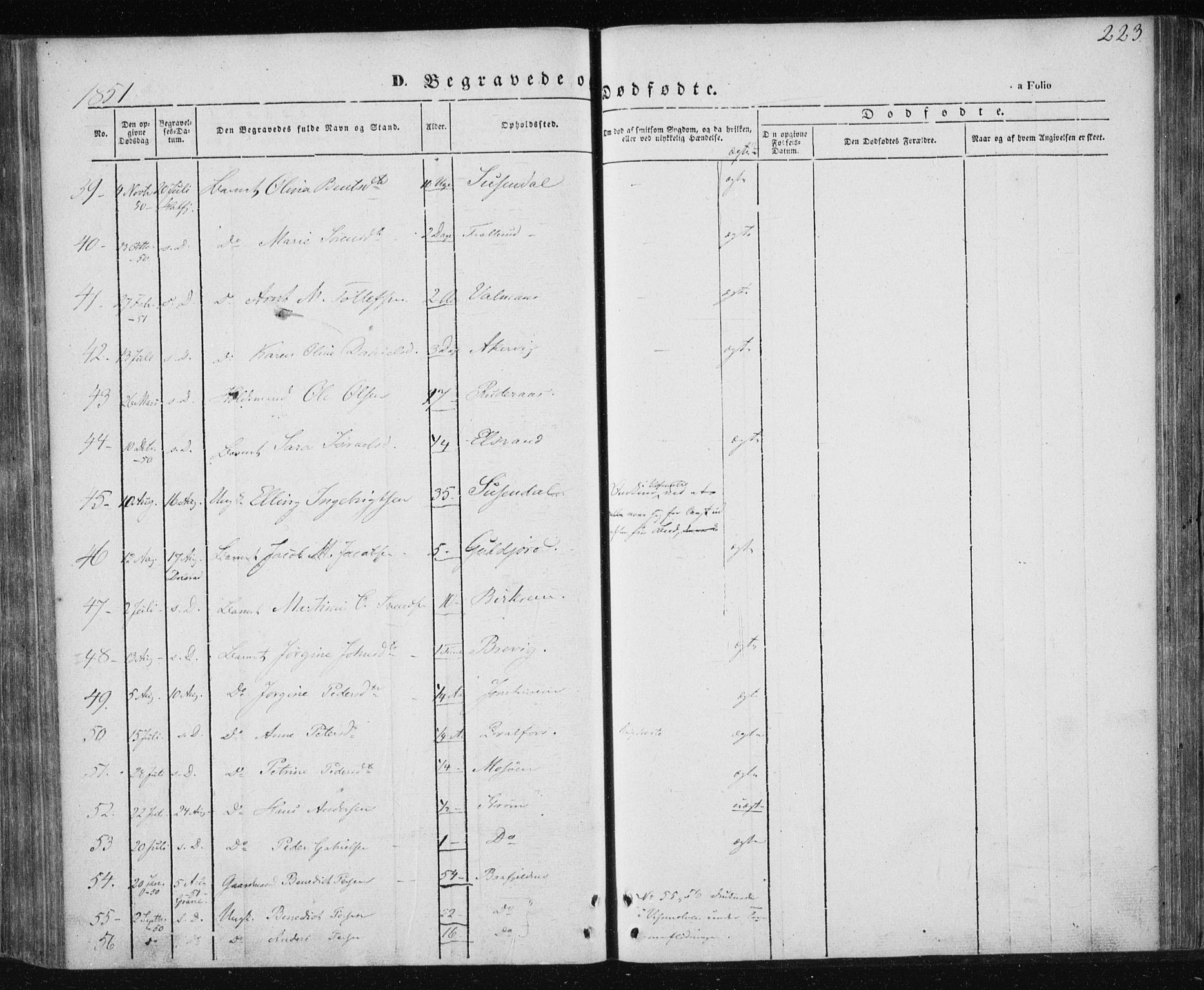 Ministerialprotokoller, klokkerbøker og fødselsregistre - Nordland, AV/SAT-A-1459/820/L0291: Parish register (official) no. 820A12, 1846-1854, p. 223