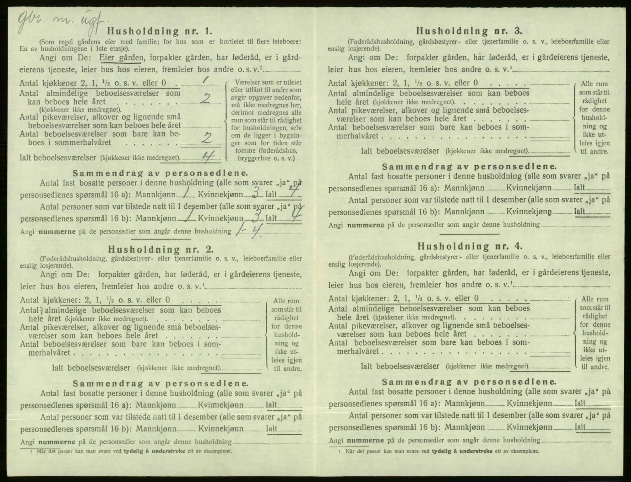 SAB, 1920 census for Evanger, 1920, p. 548