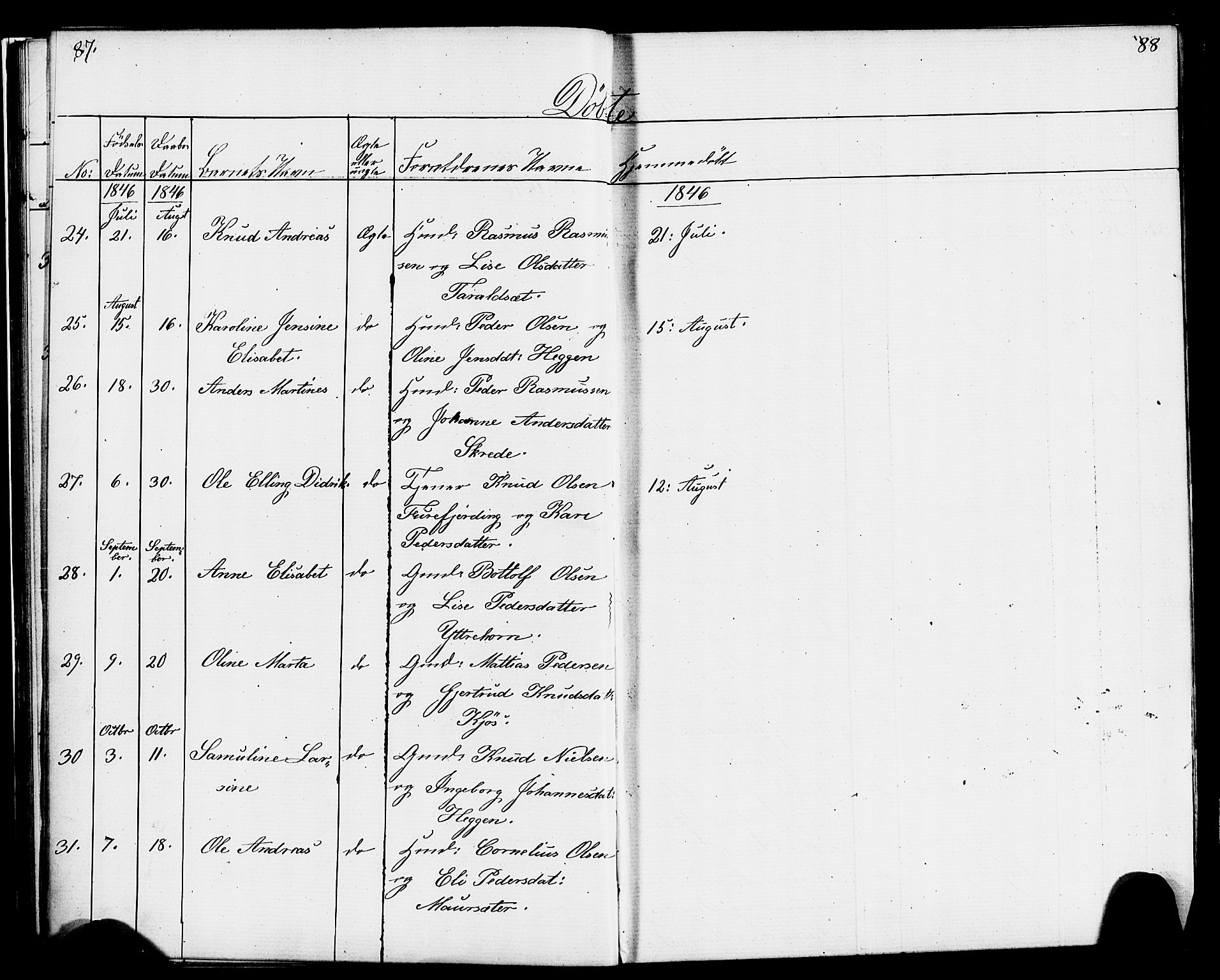 Hornindal sokneprestembete, AV/SAB-A-82401/H/Haa/Haaa/L0001: Parish register (official) no. A 1, 1837-1866, p. 88-89