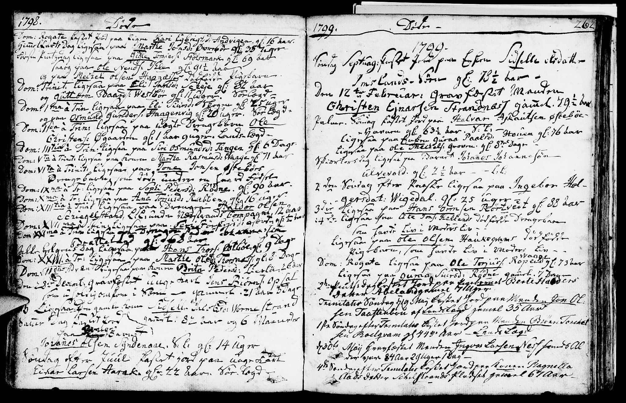 Vikedal sokneprestkontor, SAST/A-101840/01/IV: Parish register (official) no. A 2, 1779-1817, p. 262