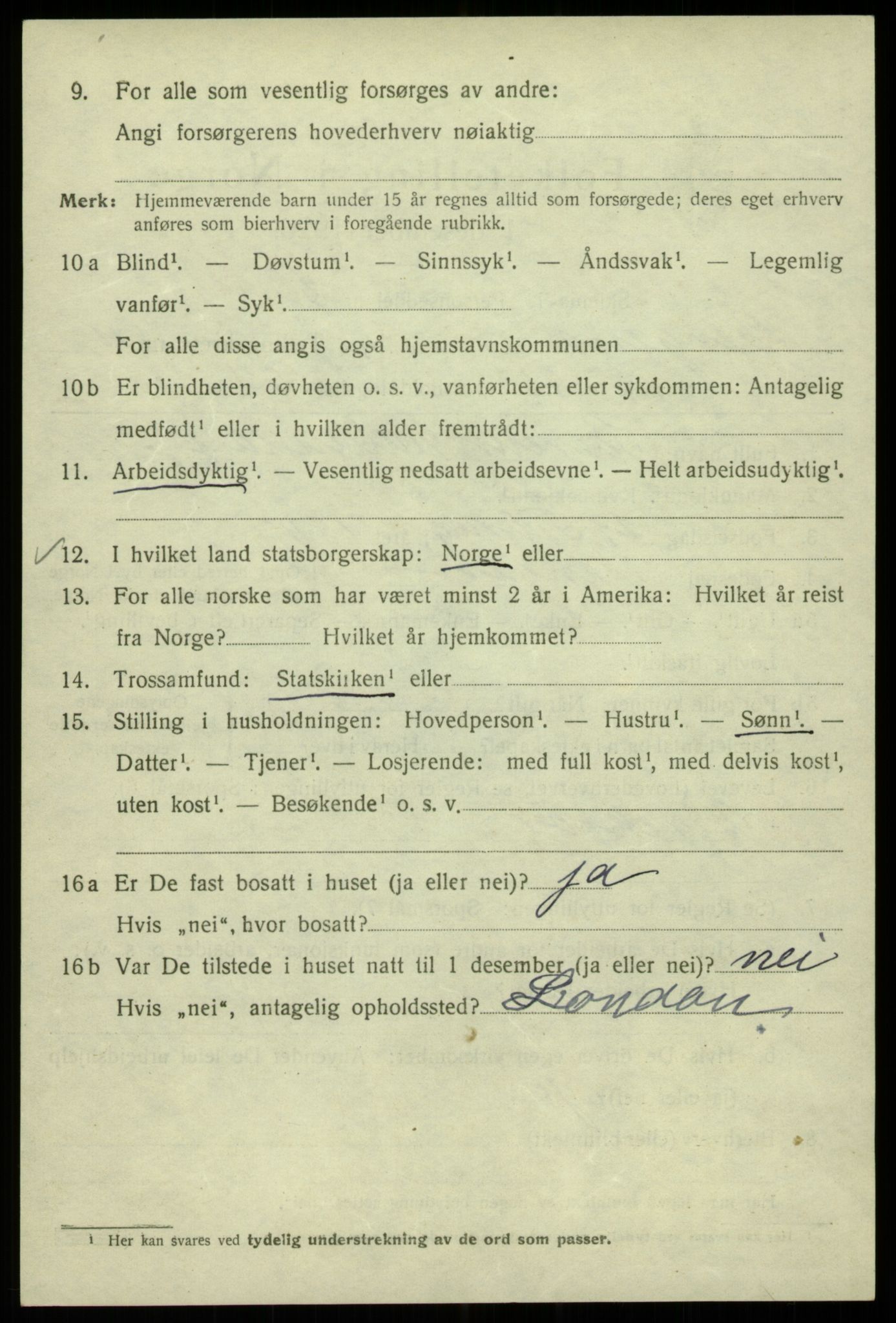 SAB, 1920 census for Bergen, 1920, p. 73547