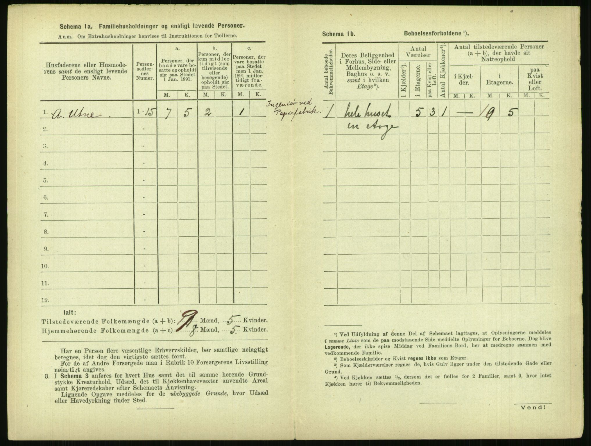 RA, 1891 census for 0806 Skien, 1891, p. 315