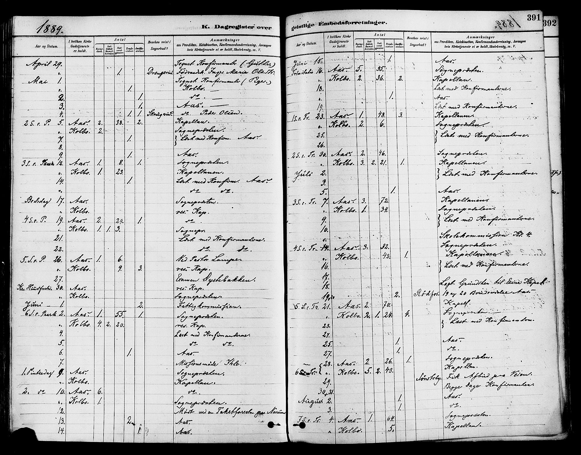 Vestre Toten prestekontor, AV/SAH-PREST-108/H/Ha/Haa/L0009: Parish register (official) no. 9, 1878-1894, p. 391