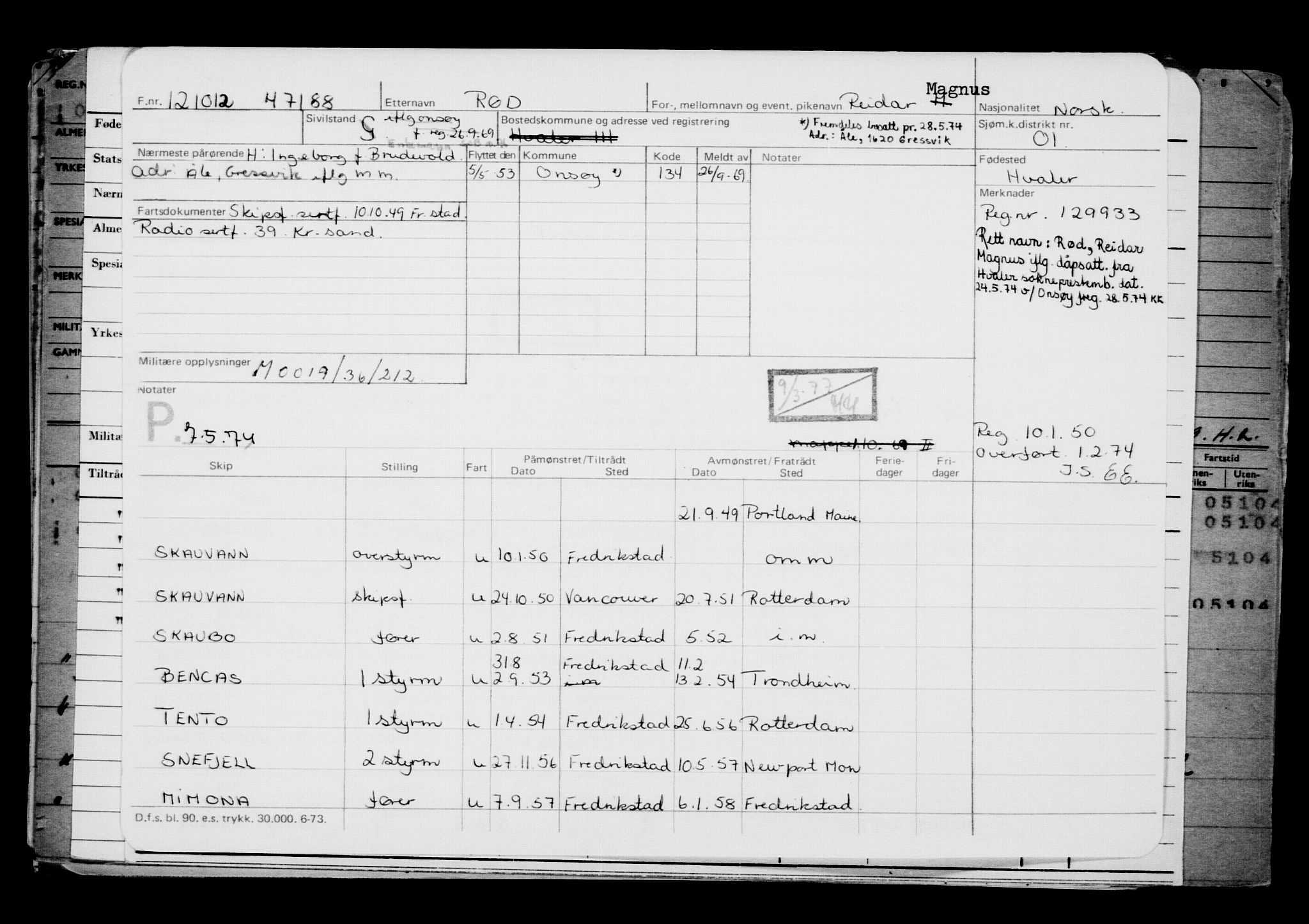 Direktoratet for sjømenn, AV/RA-S-3545/G/Gb/L0108: Hovedkort, 1912, p. 26