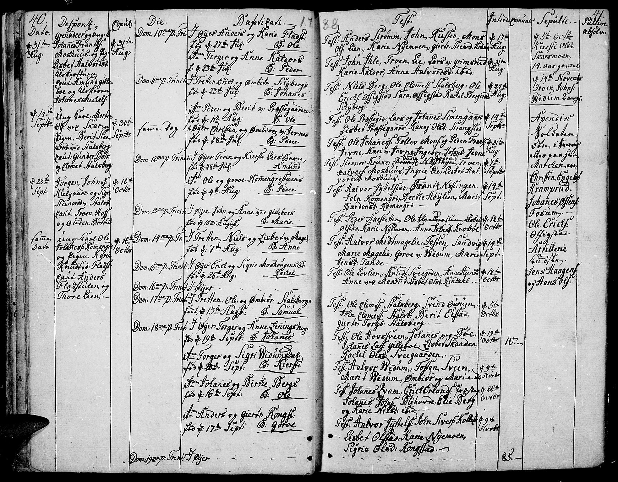 Øyer prestekontor, SAH/PREST-084/H/Ha/Haa/L0003: Parish register (official) no. 3, 1784-1824, p. 40-41