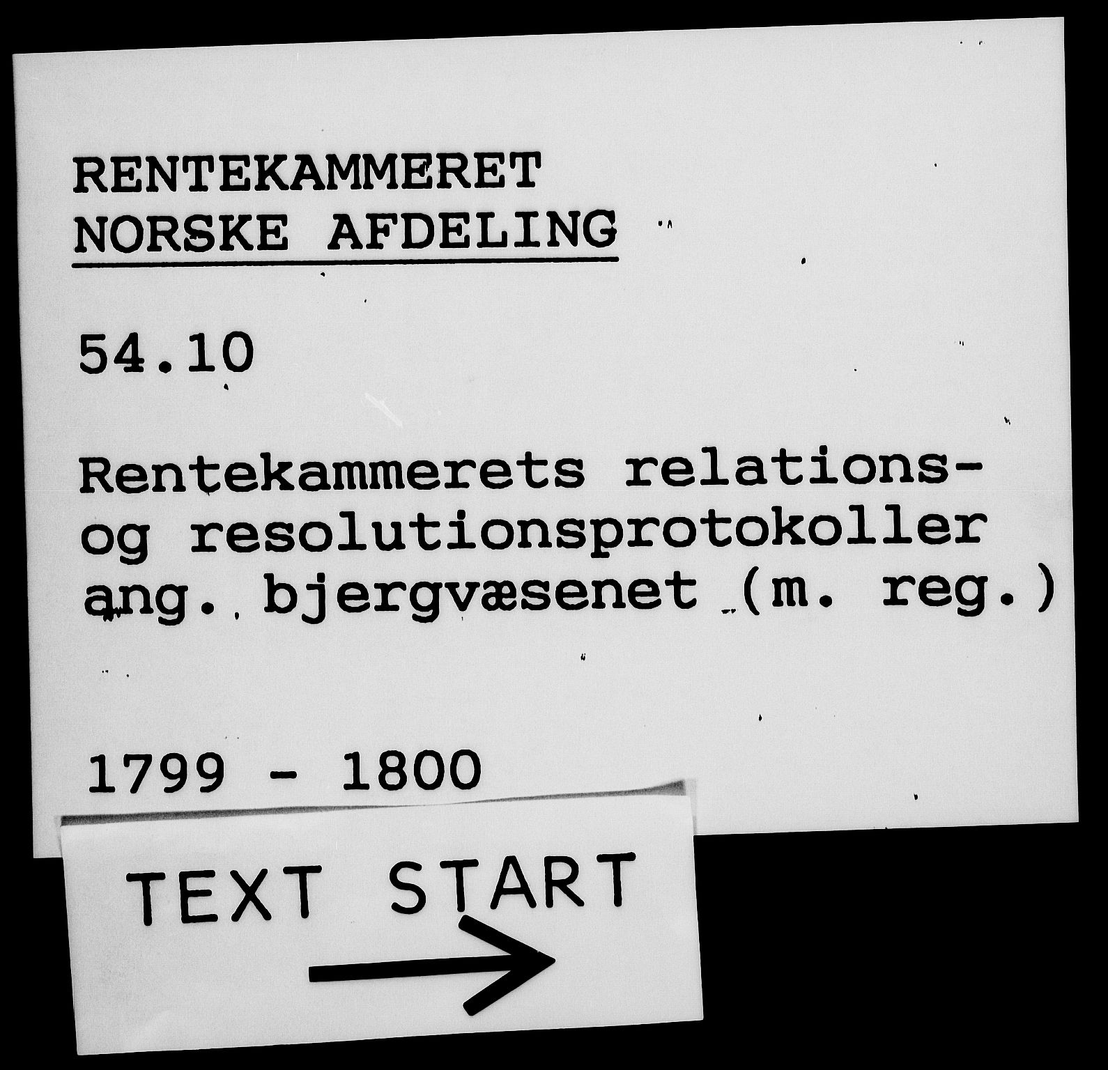 Rentekammeret, Renteskriverkontorene, AV/RA-EA-3115/M/Mf/Mfb/L0004: Relasjons- og resolusjonsprotokoll med register (merket RK 54.10), 1799-1800