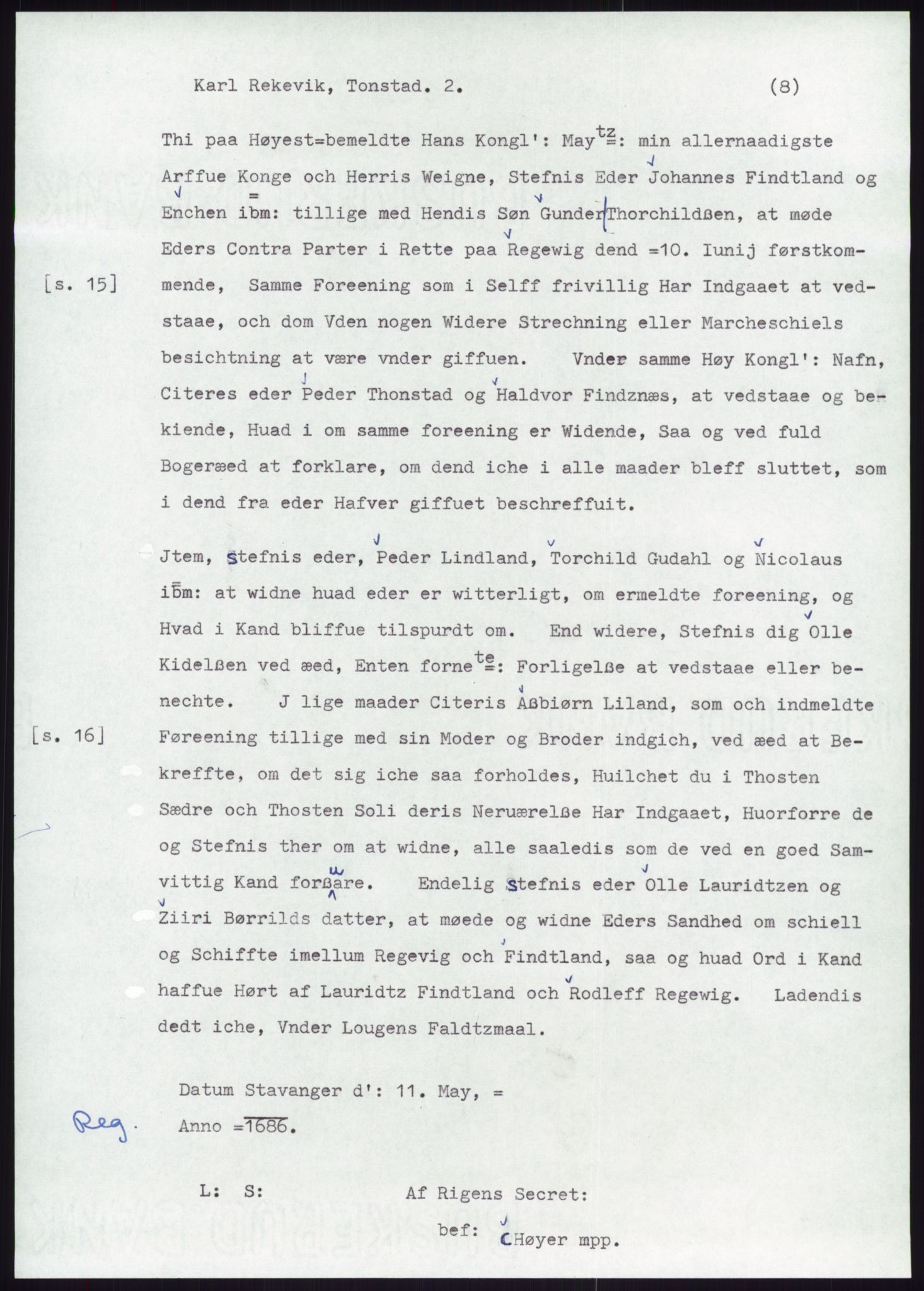 Samlinger til kildeutgivelse, Diplomavskriftsamlingen, AV/RA-EA-4053/H/Ha, p. 2376