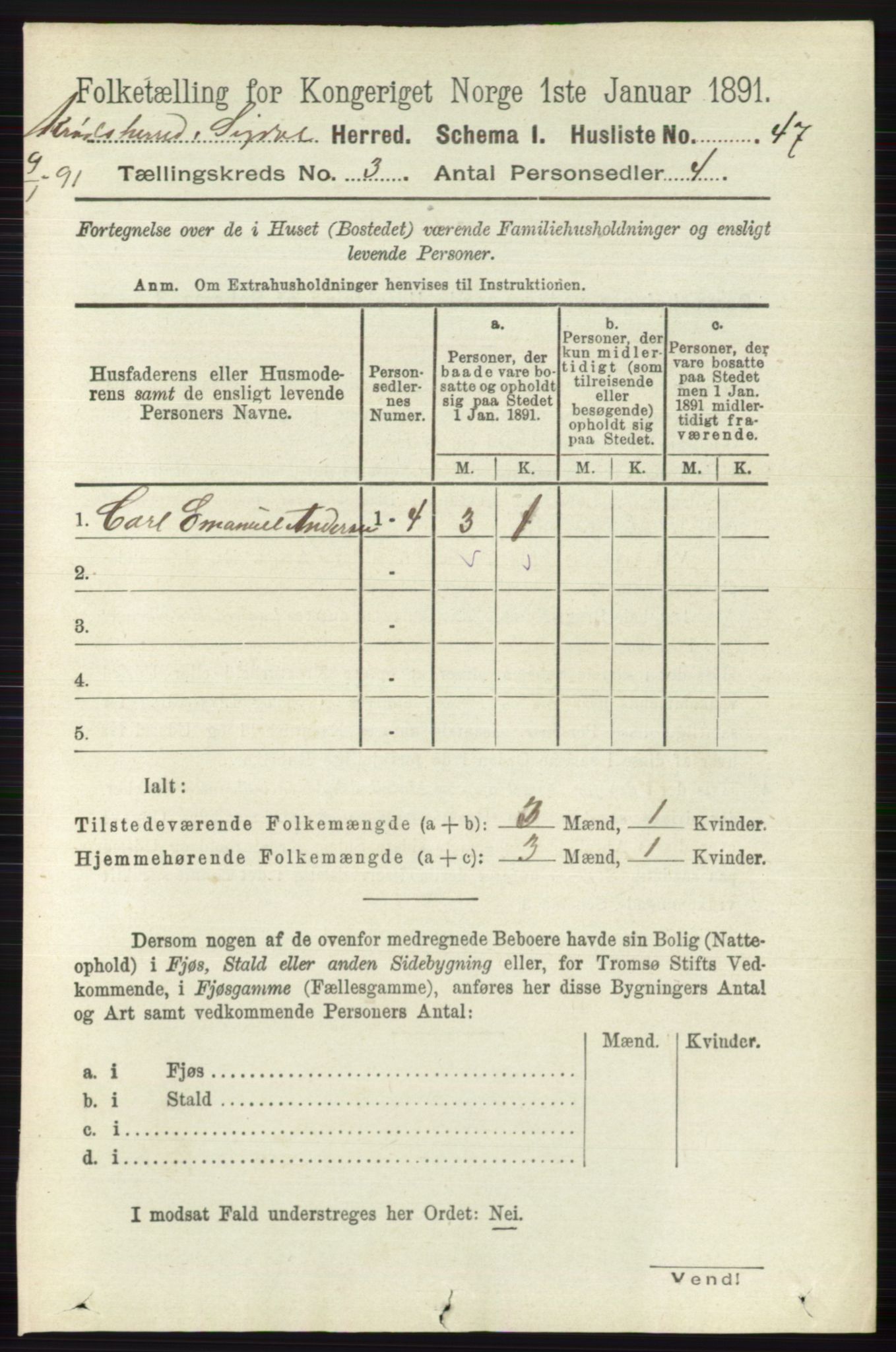 RA, 1891 census for 0621 Sigdal, 1891, p. 5568