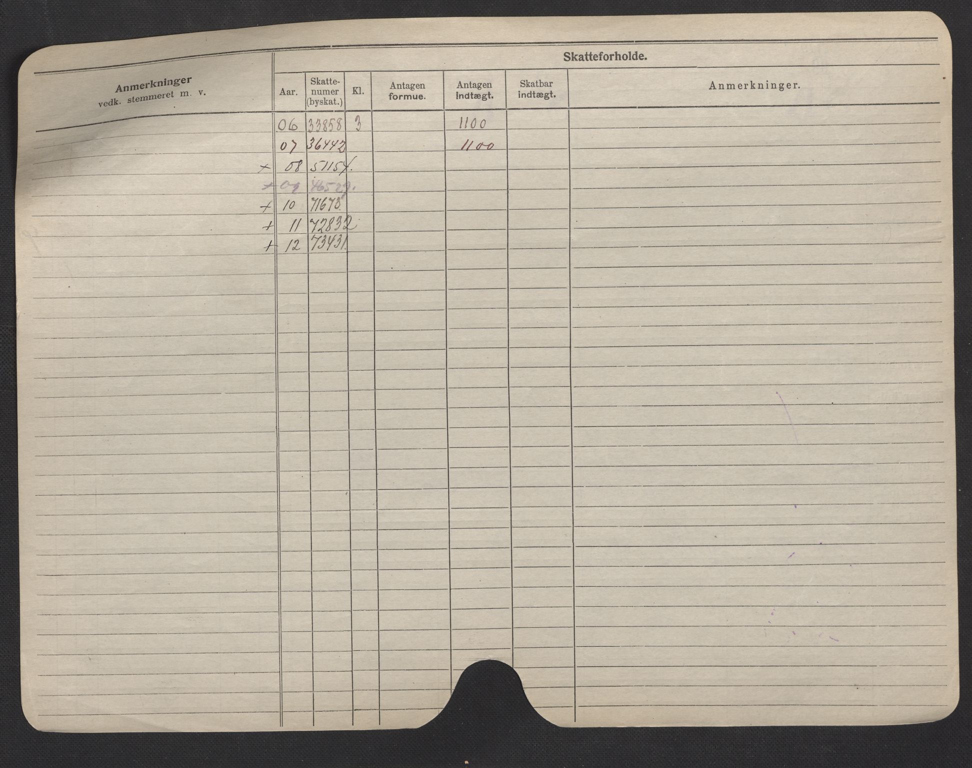 Oslo folkeregister, Registerkort, AV/SAO-A-11715/F/Fa/Fac/L0007: Menn, 1906-1914, p. 22b
