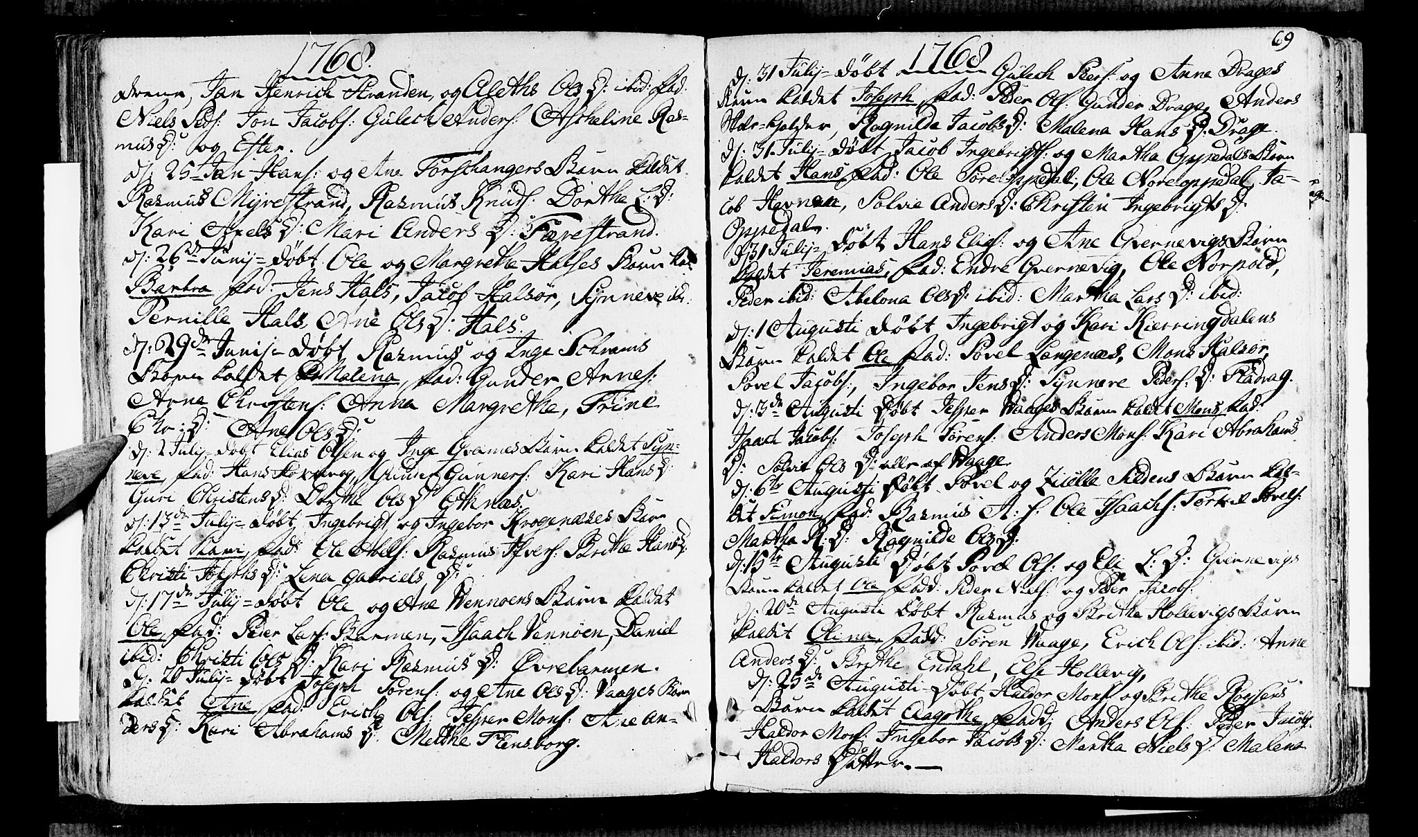 Selje sokneprestembete, AV/SAB-A-99938/H/Ha/Haa/Haaa: Parish register (official) no. A 5, 1760-1782, p. 69