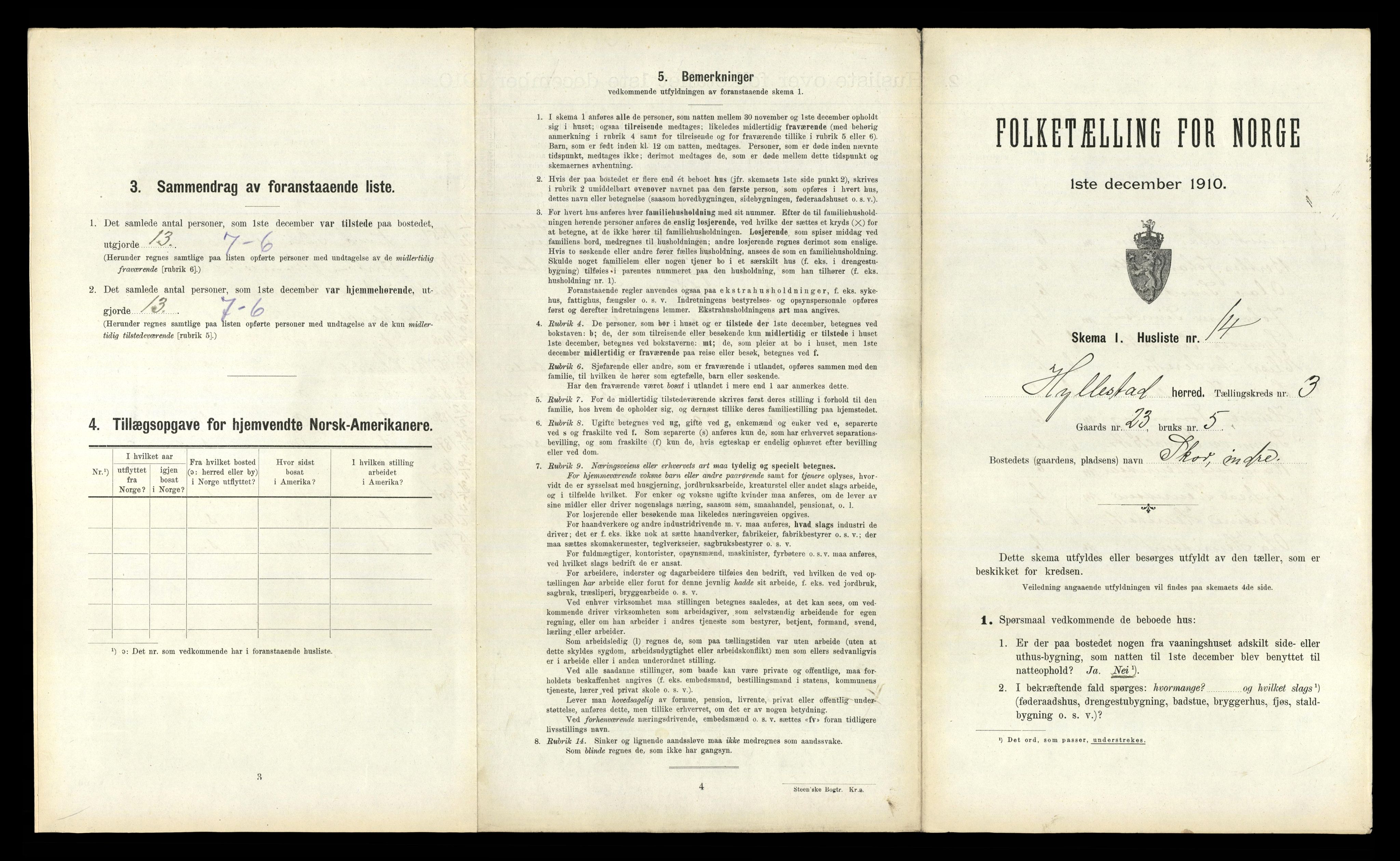 RA, 1910 census for Hyllestad, 1910, p. 201