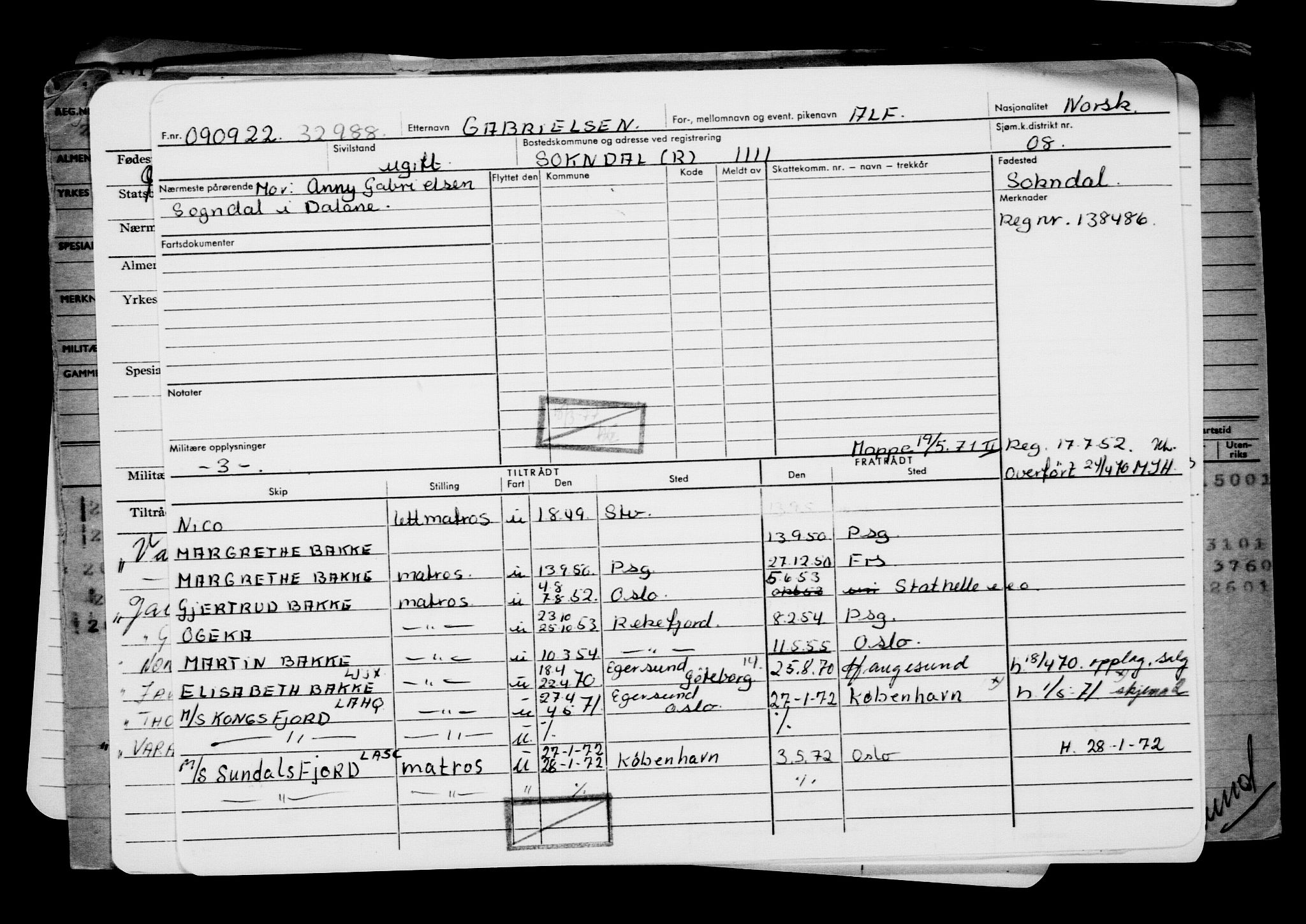 Direktoratet for sjømenn, AV/RA-S-3545/G/Gb/L0210: Hovedkort, 1922, p. 491